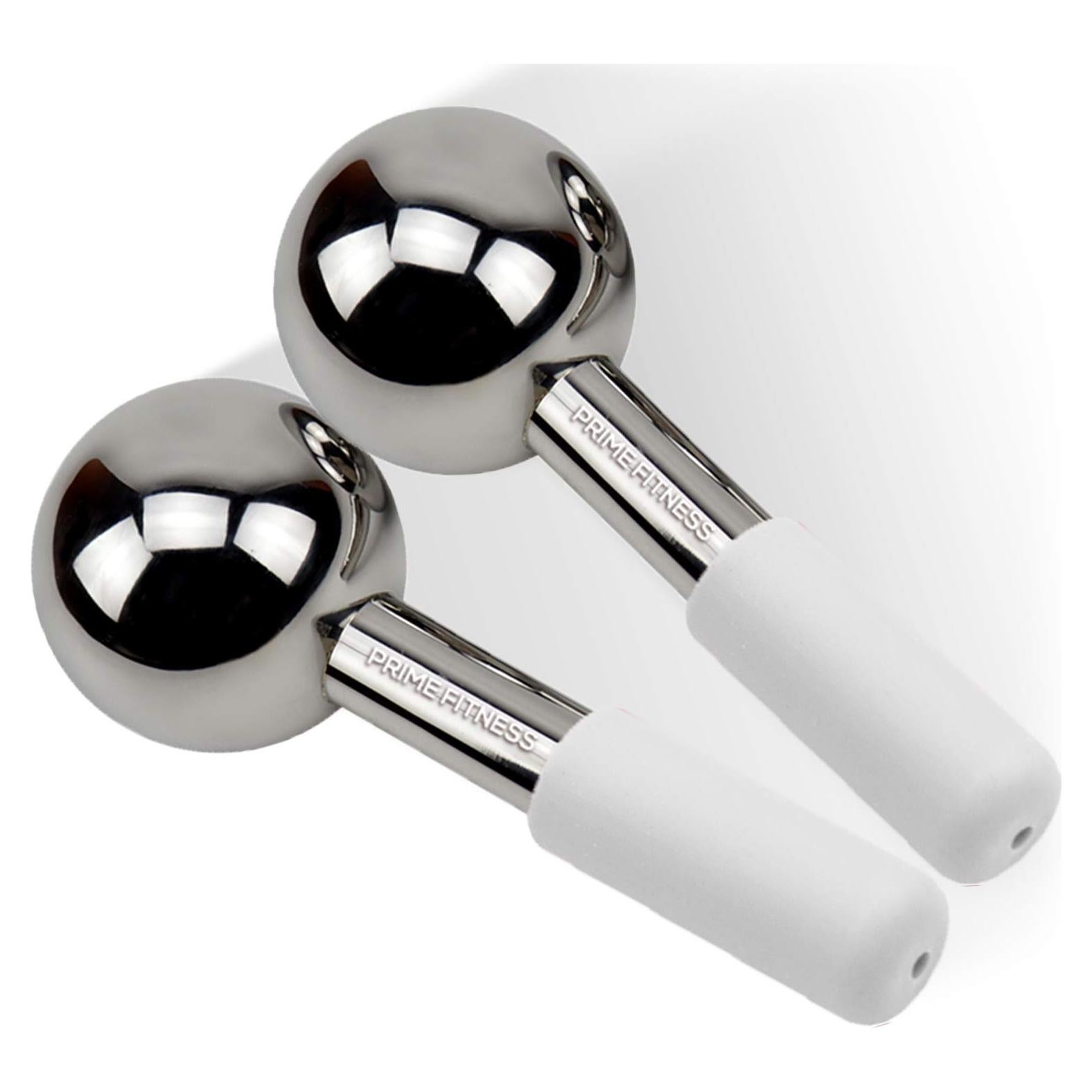 Esferas de Hielo Prime Fitness para Masaje Facial - Blanco