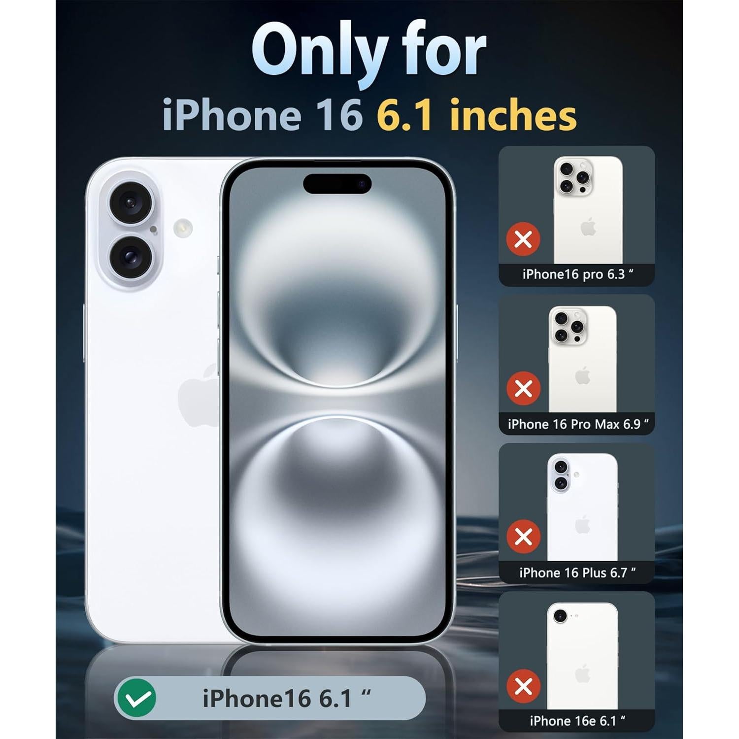 Funda FNTCASE para iPhone 16 Transparente - Protección Militar