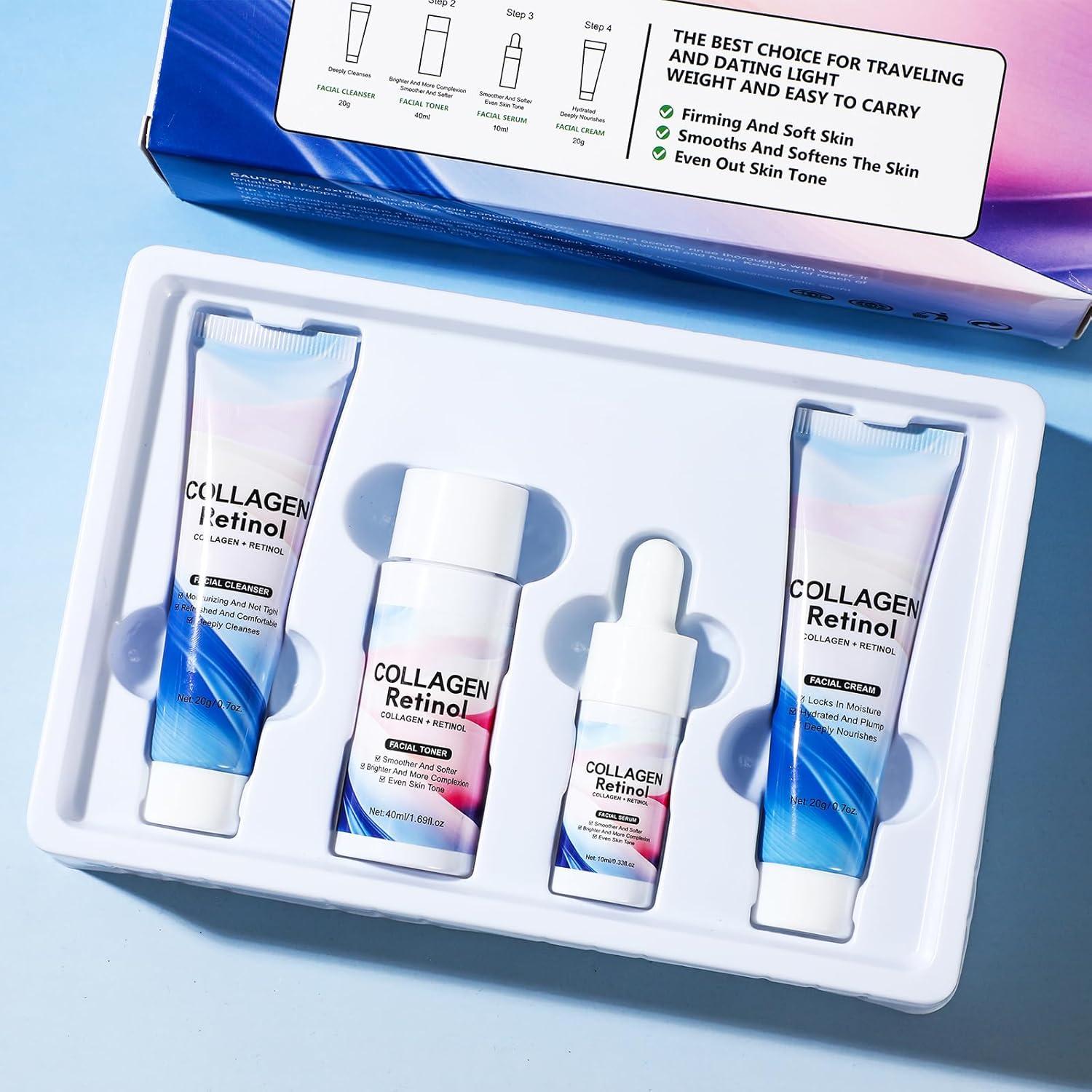 Kit de Cuidado de Piel BIYING con Colágeno y Retinol 4 Piezas