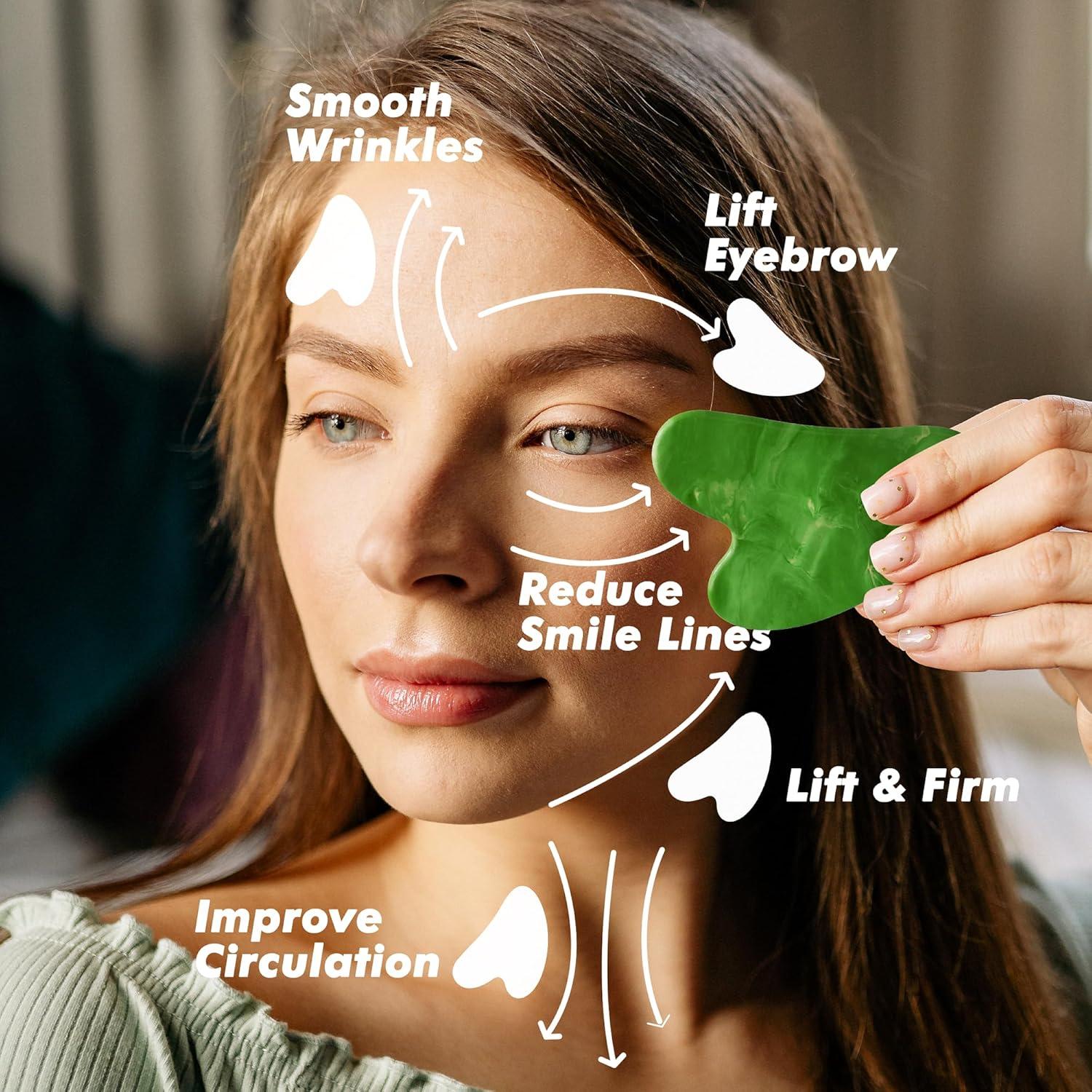 Juego de Rodillo de Hielo y Gua Sha Albatross 19x9cm Azul