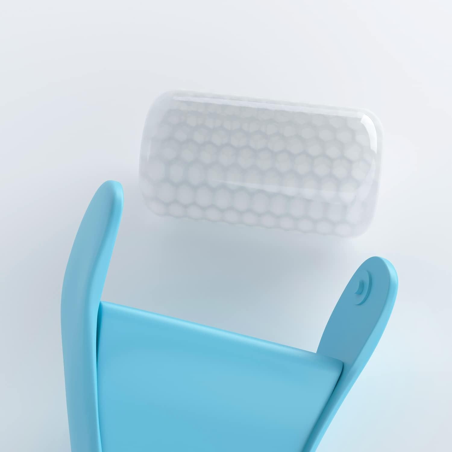 Juego de Rodillo de Hielo y Gua Sha Albatross 19x9cm Azul