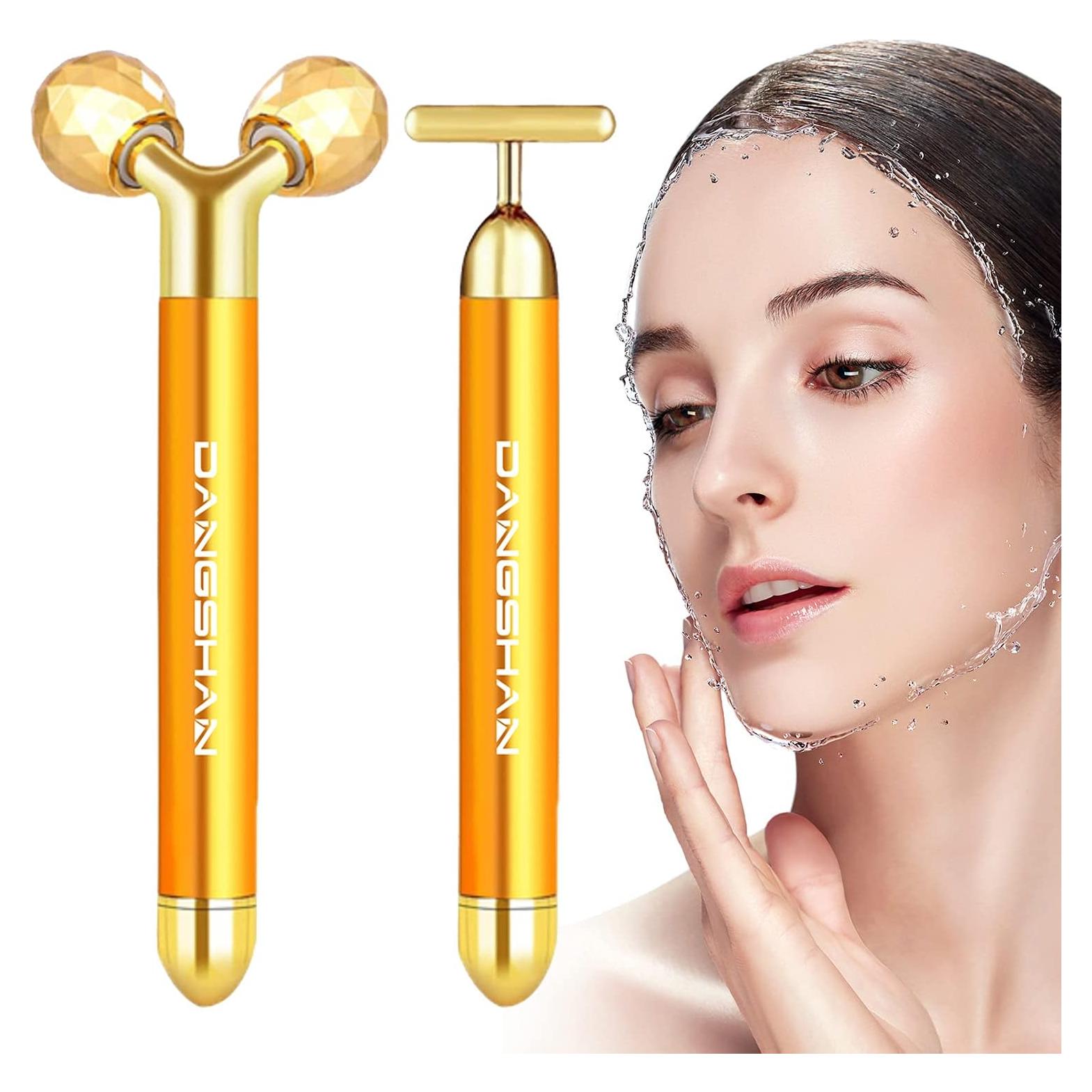 Masajeador Facial DANGSHAN 2-en-1 Rodillo 3D y T