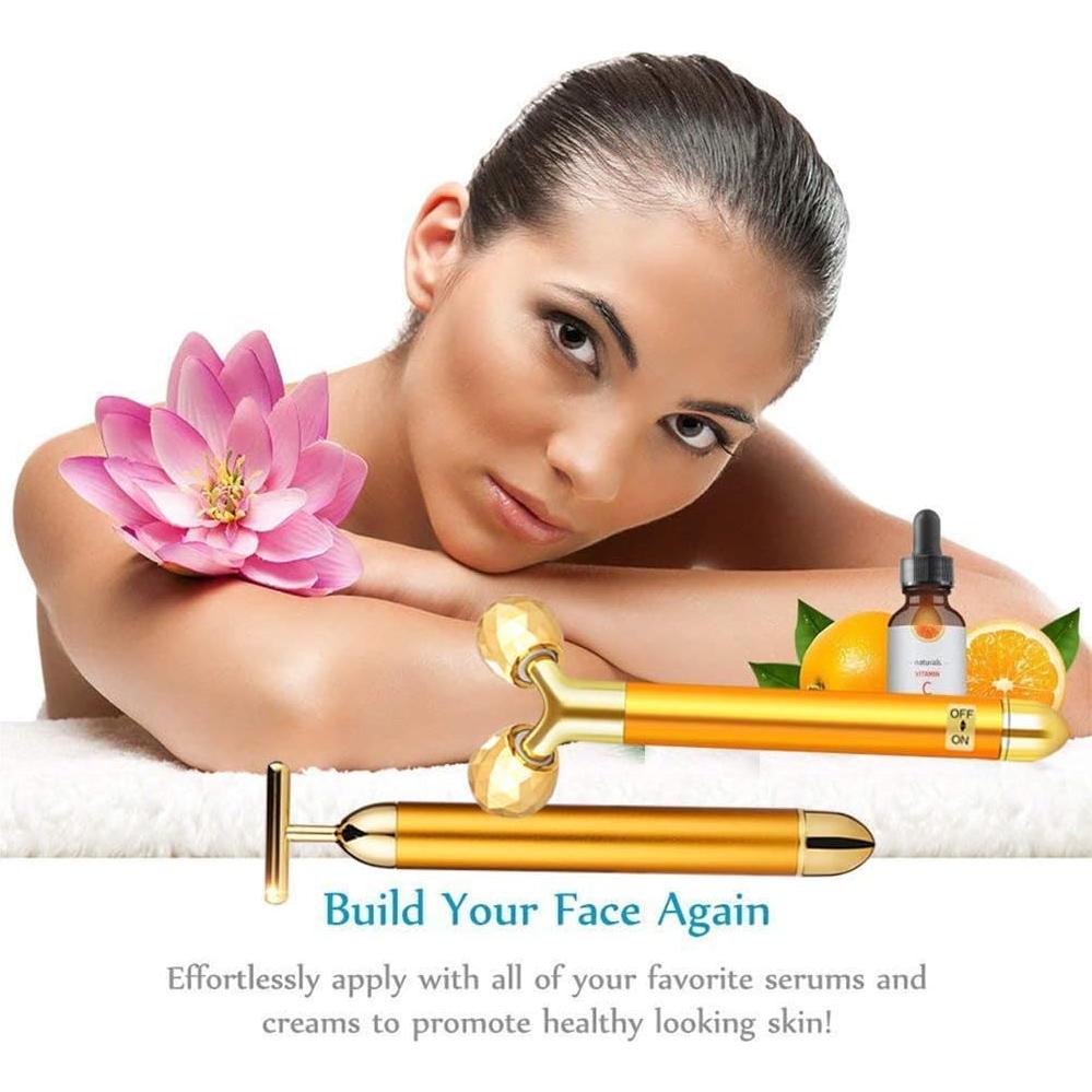 Masajeador Facial DANGSHAN 2-en-1 Rodillo 3D y T