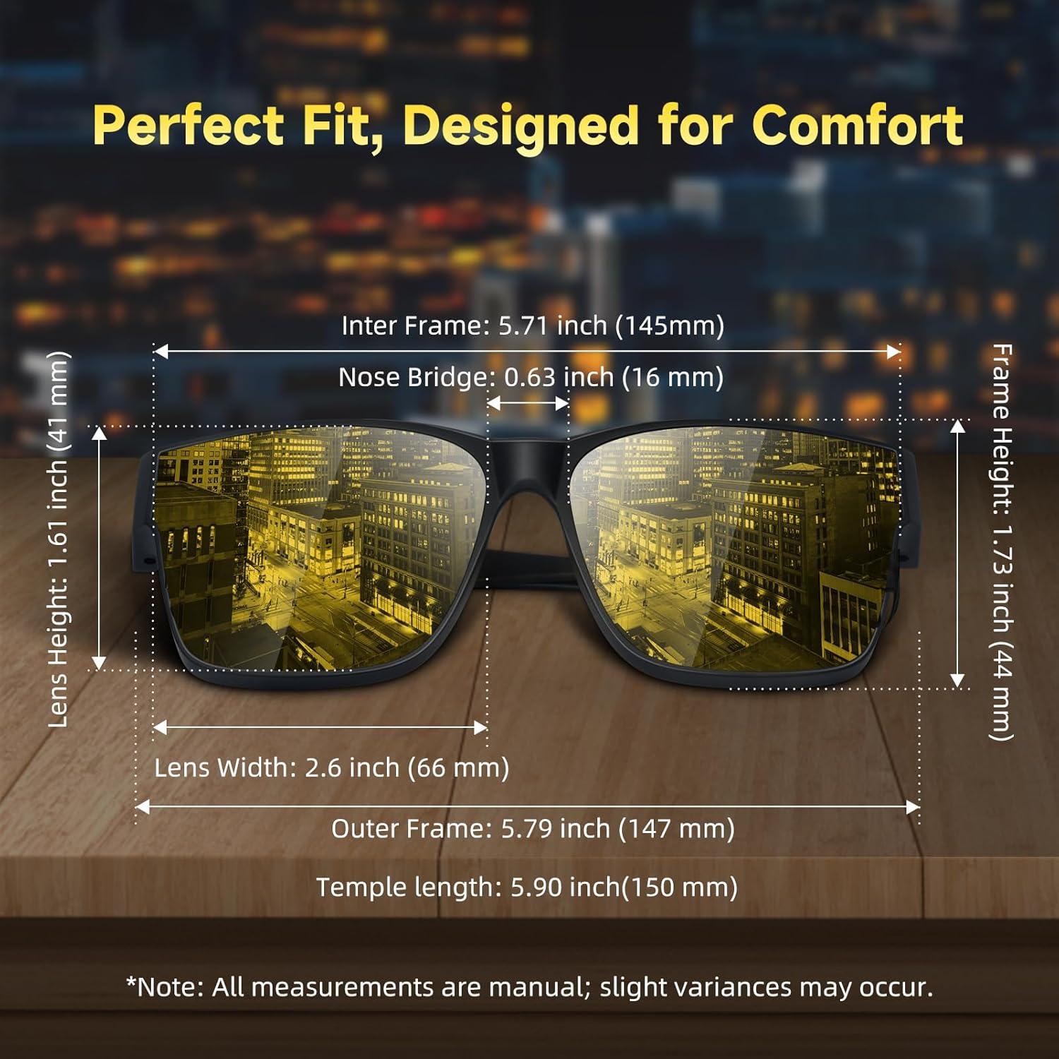 Gafas de Visión Nocturna Fit Over Cool - Lentes Polarizados HD