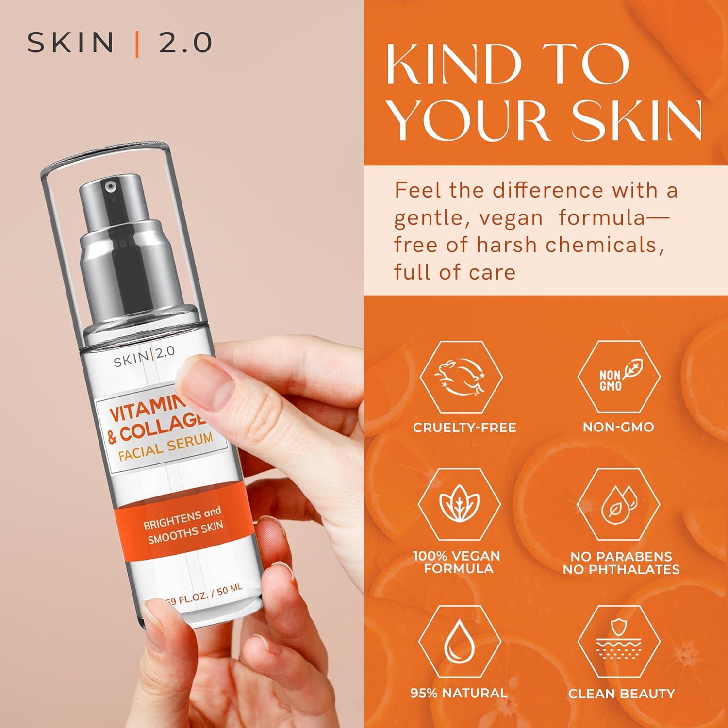 Suero Facial Skin 2.0 Vitamina C y Colágeno 50 ml
