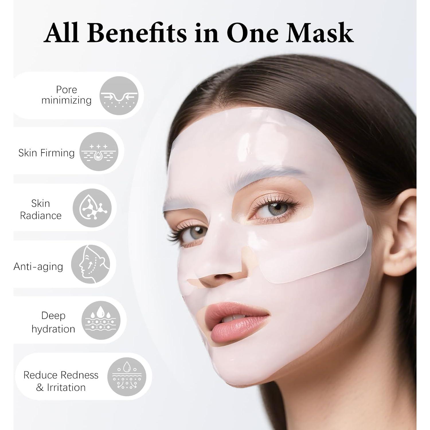 Mascarilla Facial de Colágeno ISTON 4 Paquetes Hidratantes