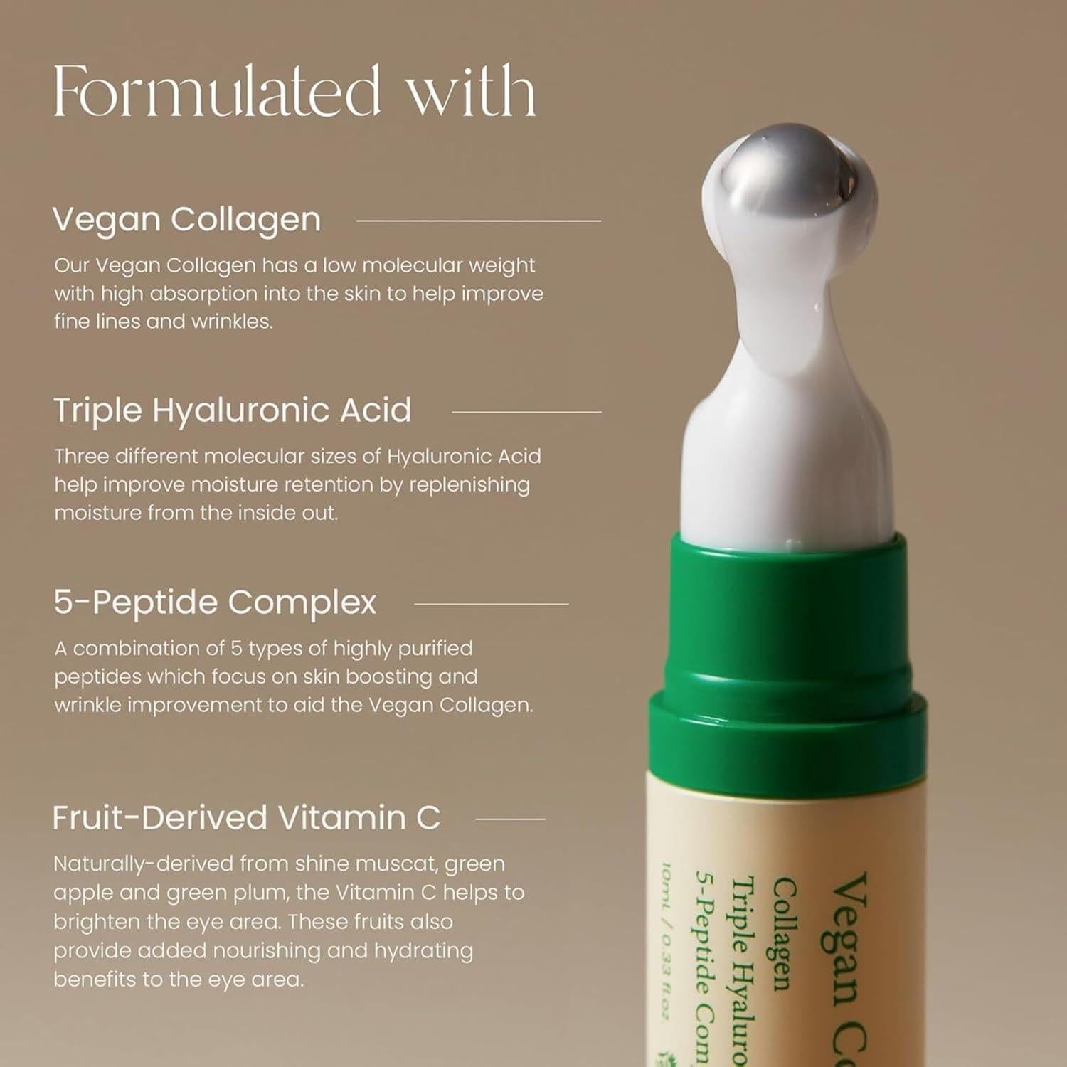 Sérum para Ojos Vegano Axis-Y con Colágeno y Ácido Hialurónico 9.75 ml