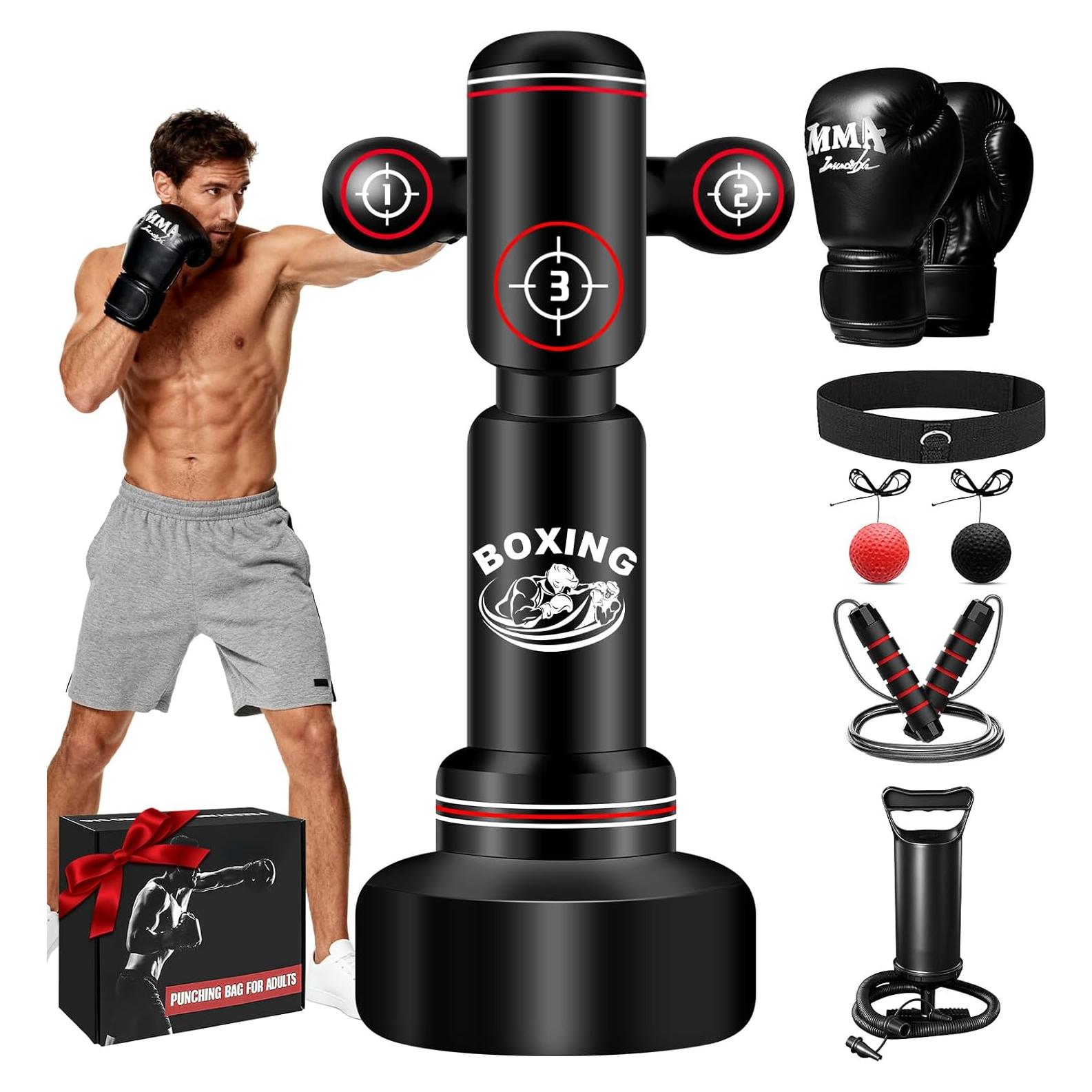 Saco de Boxeo Pesado JUOIFIP 70" con Guantes y Accesorios