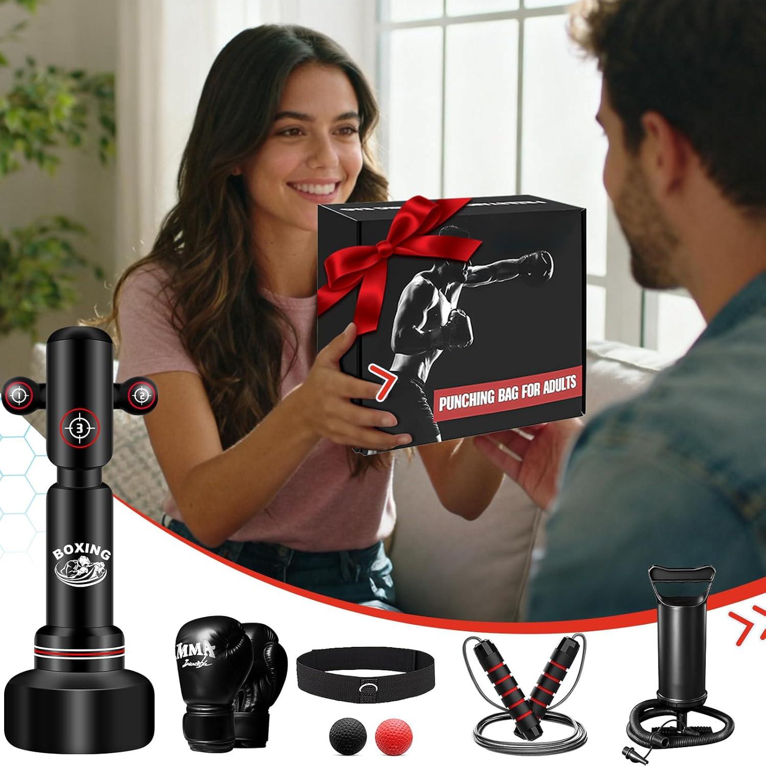 Saco de Boxeo Pesado JUOIFIP 70" con Guantes y Accesorios