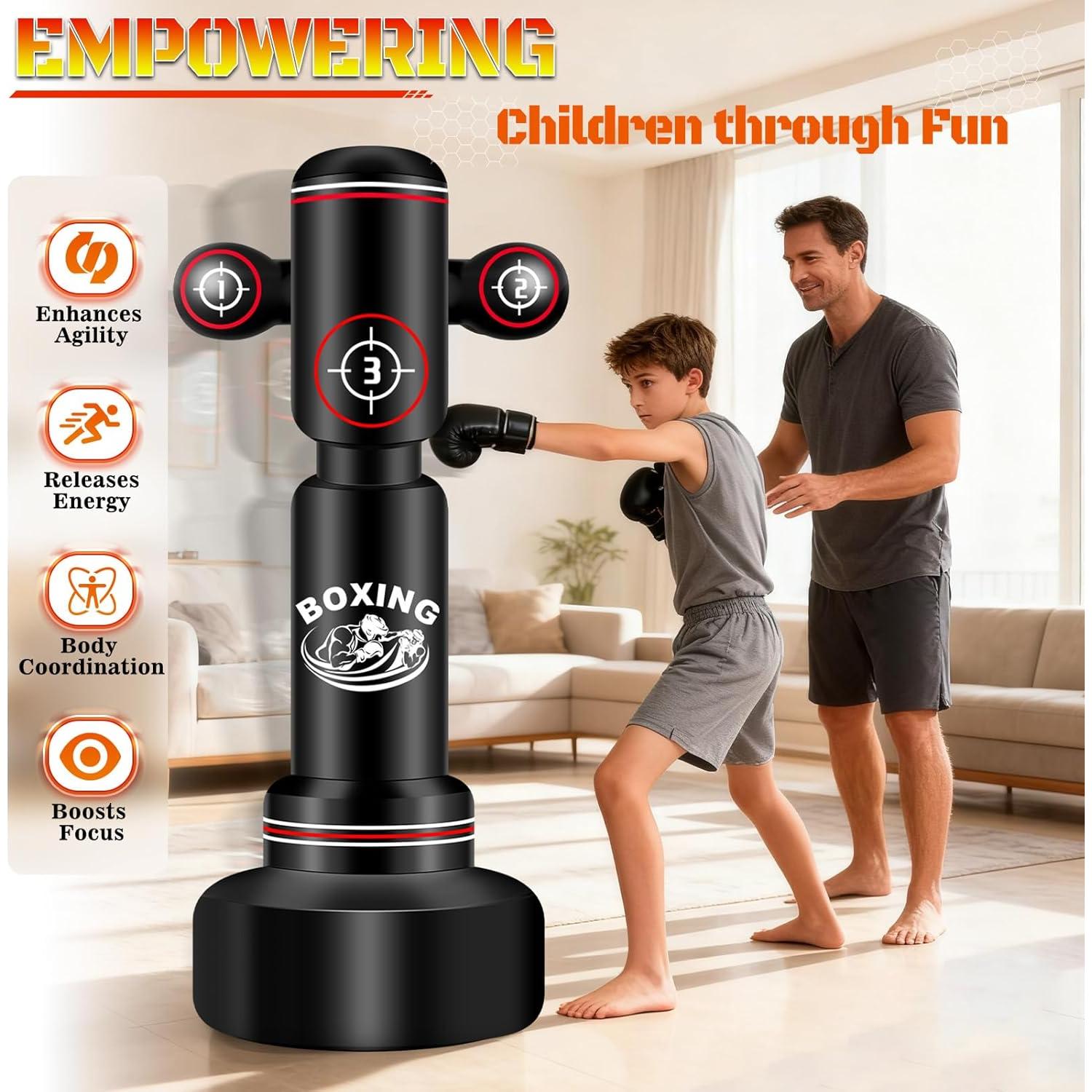 Saco de Boxeo Pesado JUOIFIP 70" con Guantes y Accesorios