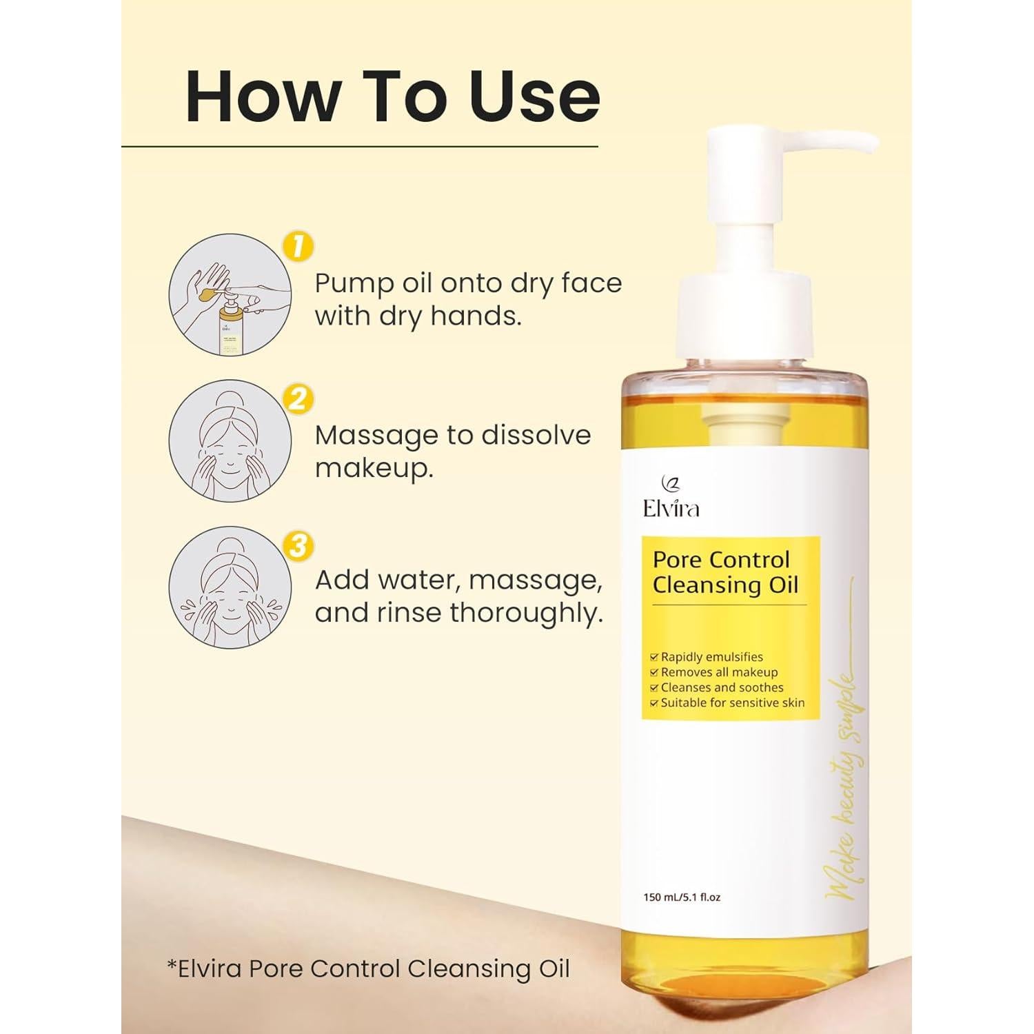 Limpiador de Aceite Elvira para Piel Sensible 180ml