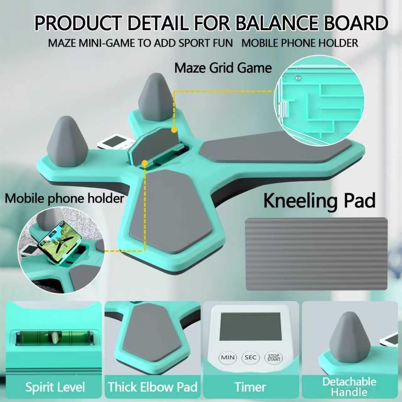 Tabla de Equilibrio Multifuncional Lerpio con Laberinto Verde