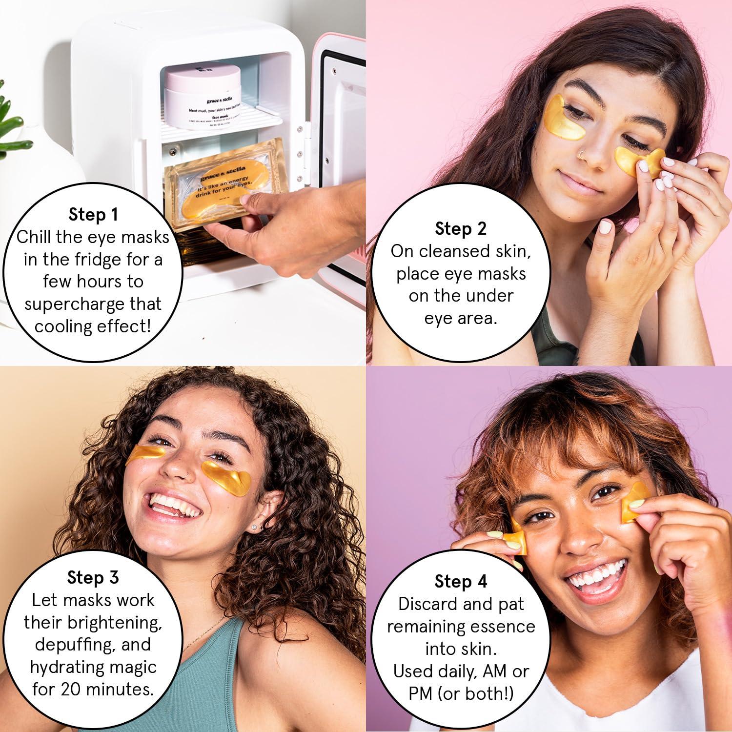 Mascarilla para Ojos Grace & Stella - 24 Pares Dorados