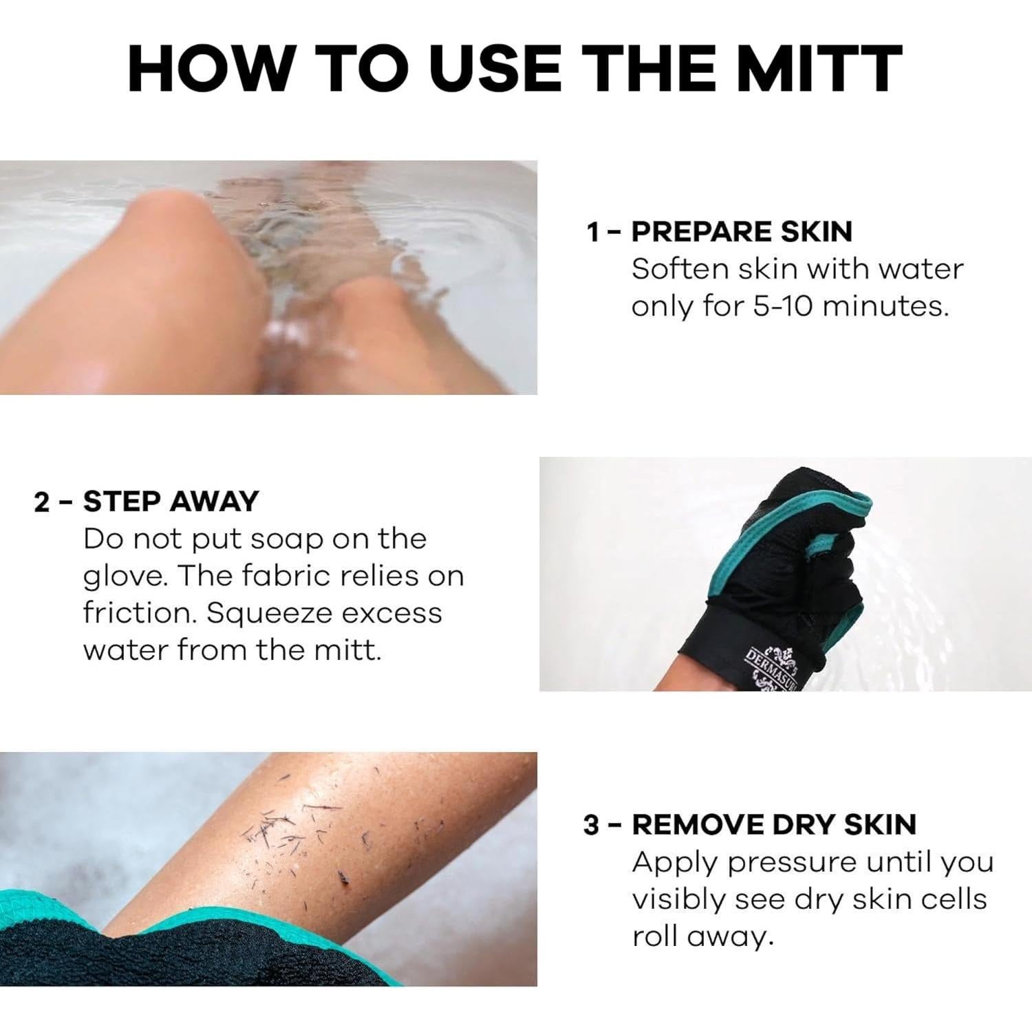 Guante Exfoliante Dermasuri - Mitón para Cuerpo 1 Paquete