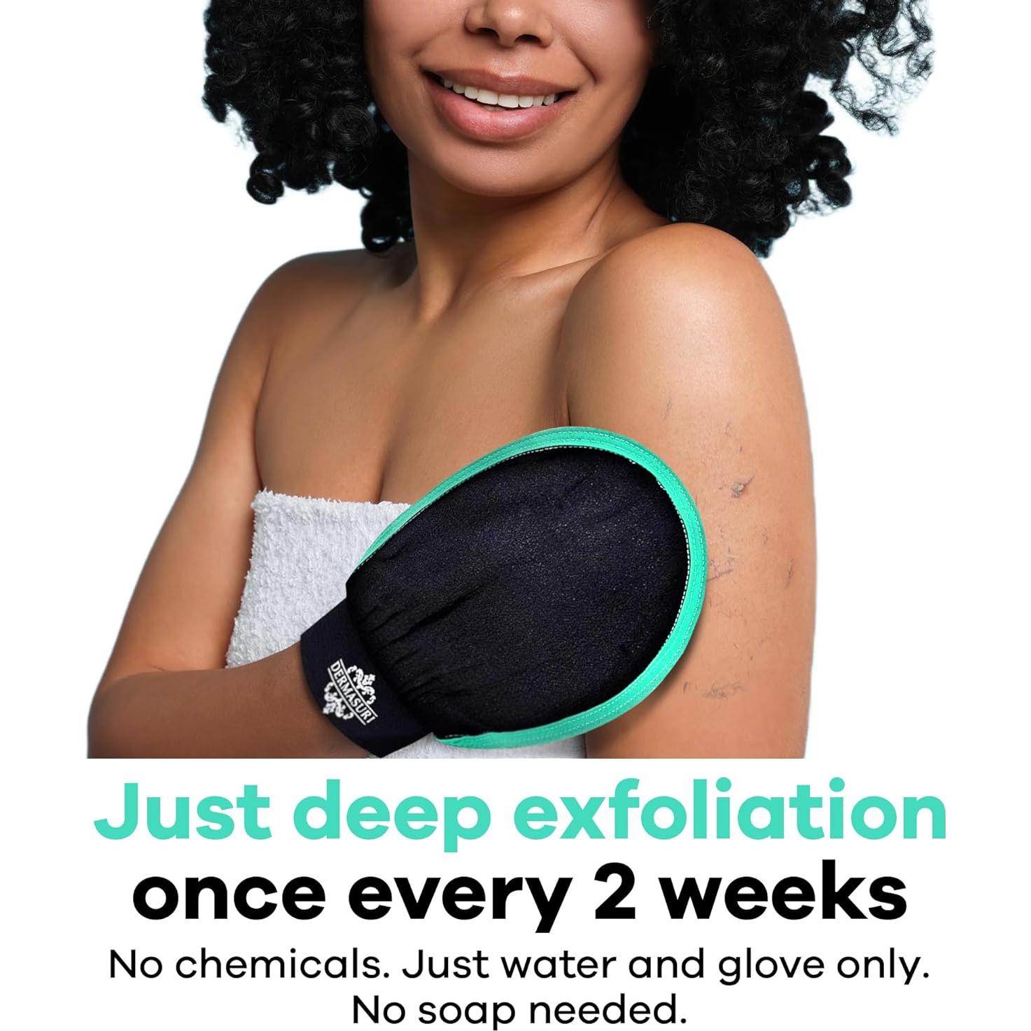 Guante Exfoliante Dermasuri - Mitón para Cuerpo 1 Paquete