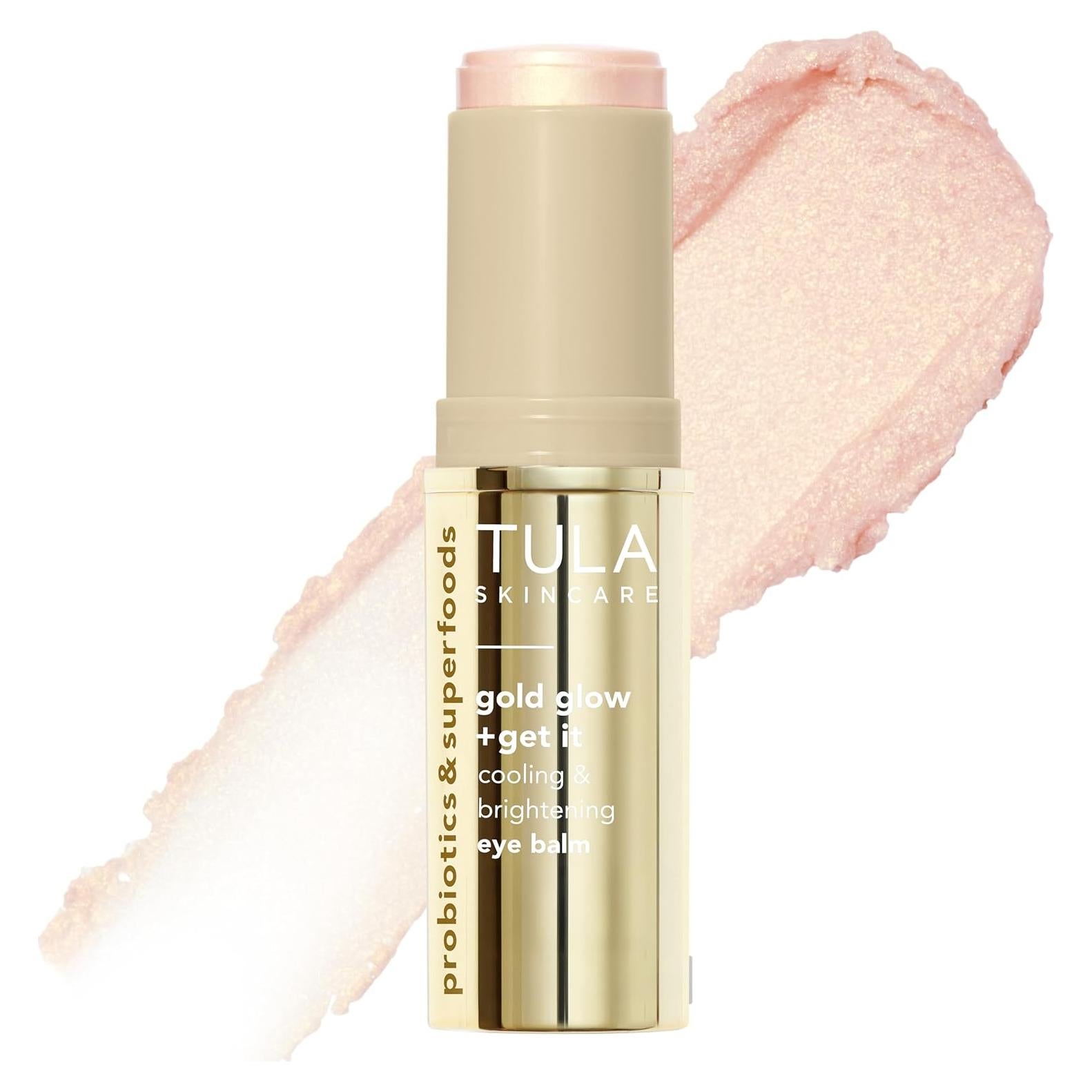 Bálsamo para Ojos TULA Skin Care Gold Glow 9.86g - Hidrata y Ilumina