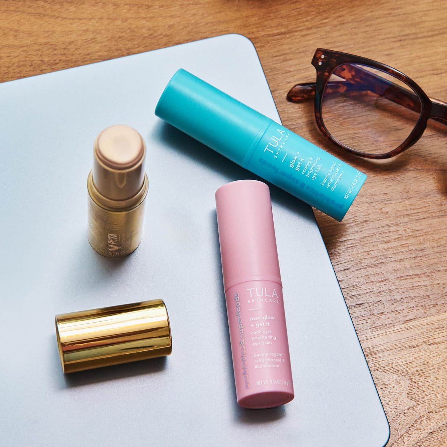 Bálsamo para Ojos TULA Skin Care Gold Glow 9.86g - Hidrata y Ilumina