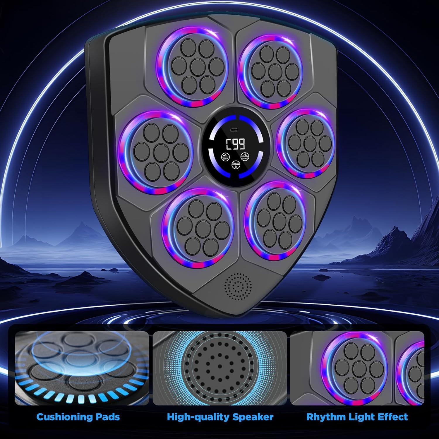 Máquina de Boxeo Musical JUOIFIP QB07 con Guantes y 9 Modos