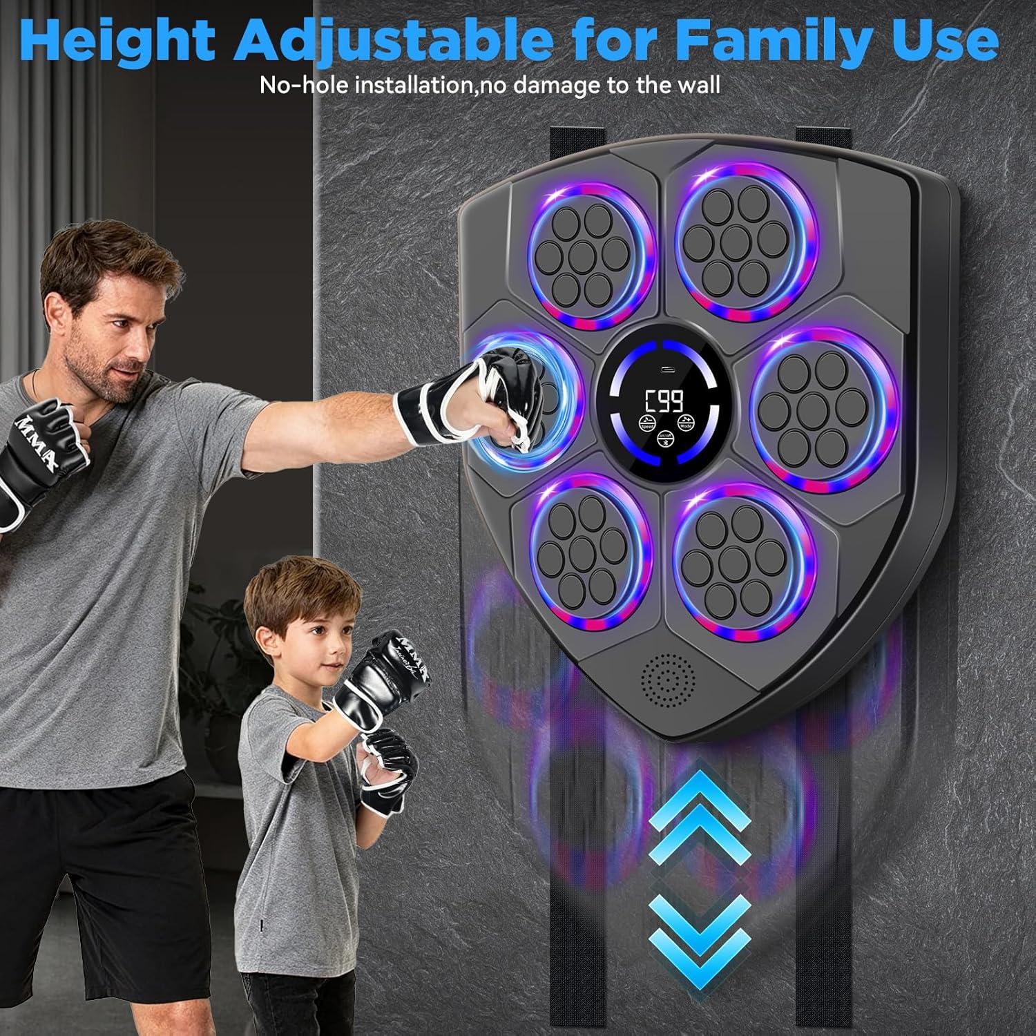Máquina de Boxeo Musical JUOIFIP QB07 con Guantes y 9 Modos