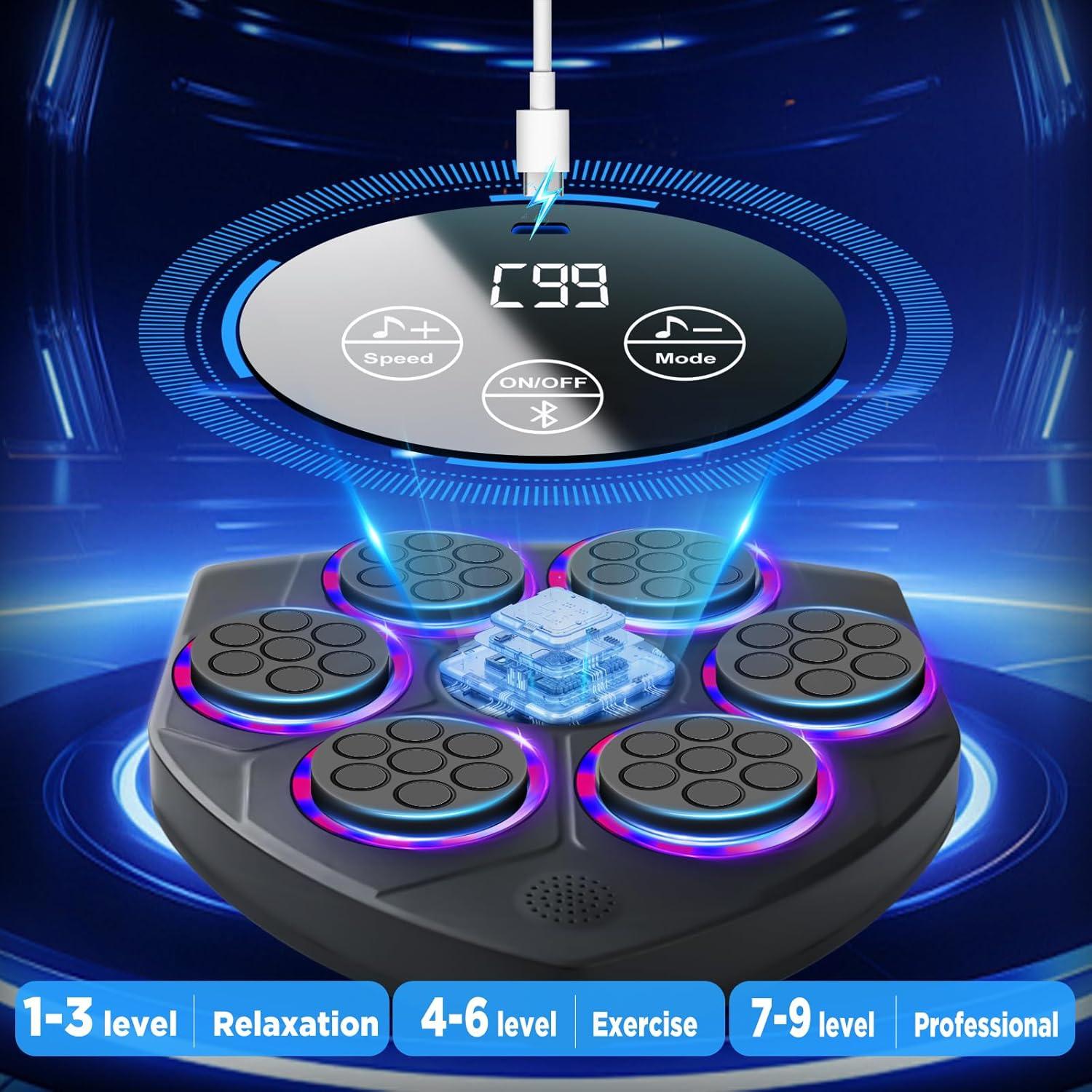 Máquina de Boxeo Musical JUOIFIP QB07 con Guantes y 9 Modos