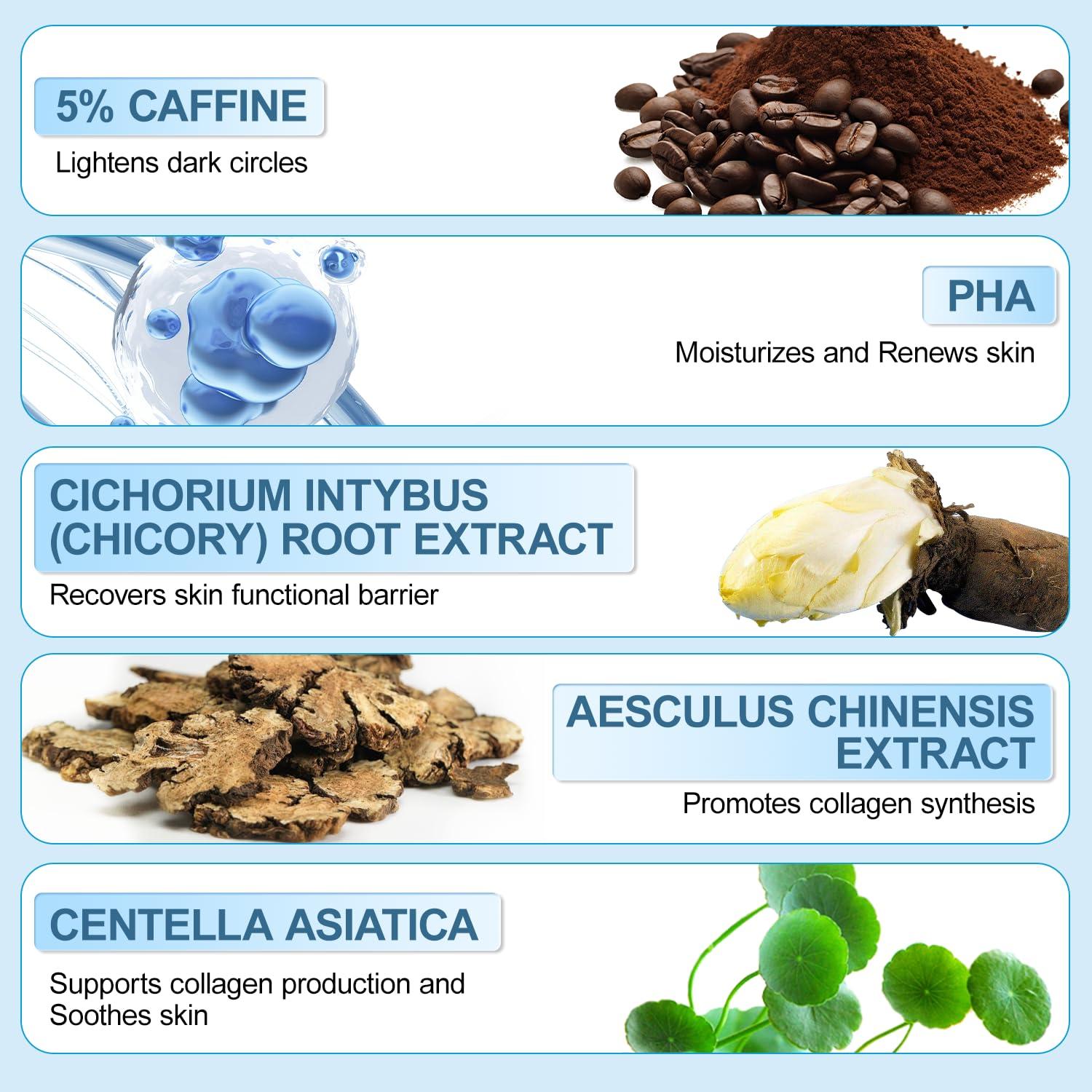 Crema para Ojos Dongyu con Cafeína 14.48x2.54cm Hidratante