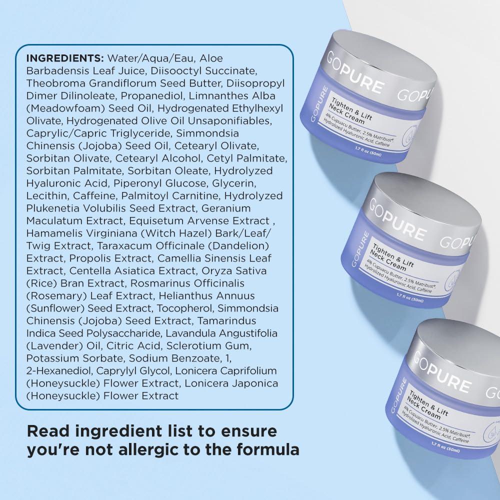 Crema para el Cuello goPure - Apreta y Levanta 6.1cm