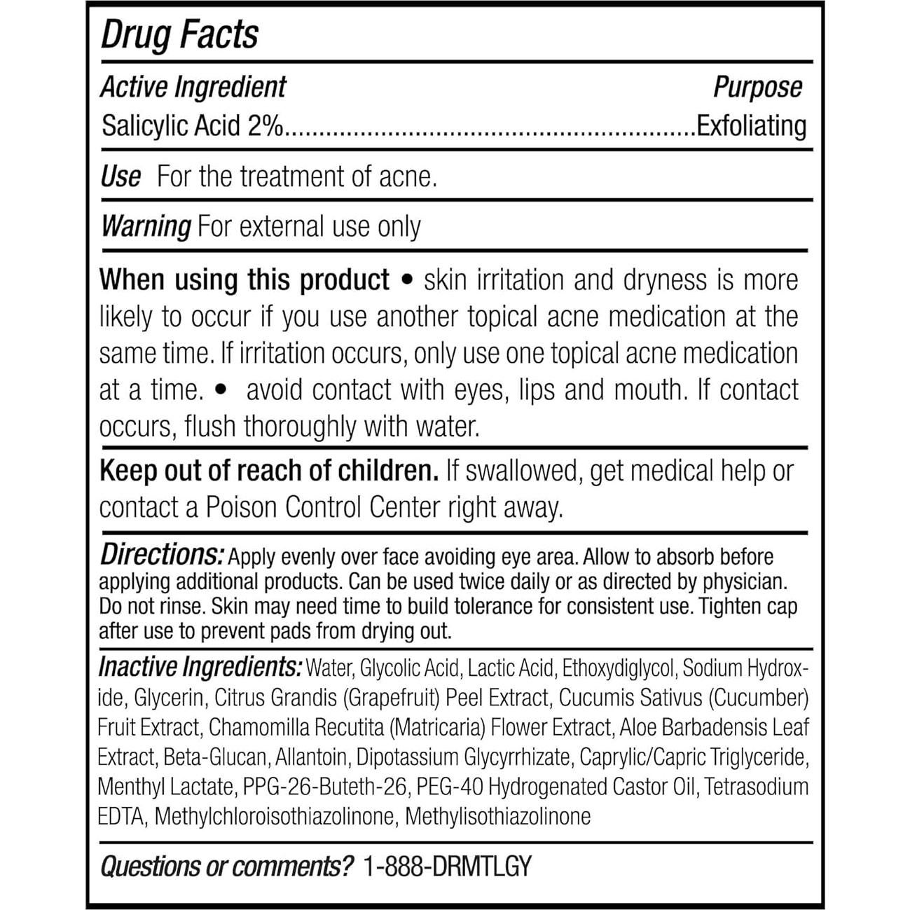 Pads Exfoliantes Tingl 60 Unidades AHA BHA Antiacné