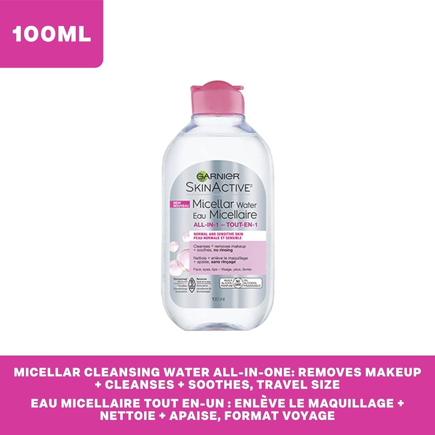 Agua Micelar Garnier 100 mL Limpiador Facial Todo en 1
