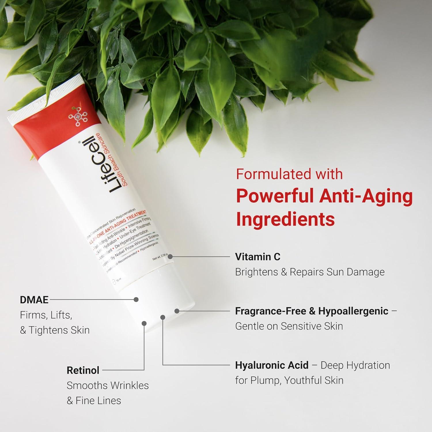 Crema Anti-Envejecimiento LifeCell 72g - Retinol y Vitamina C