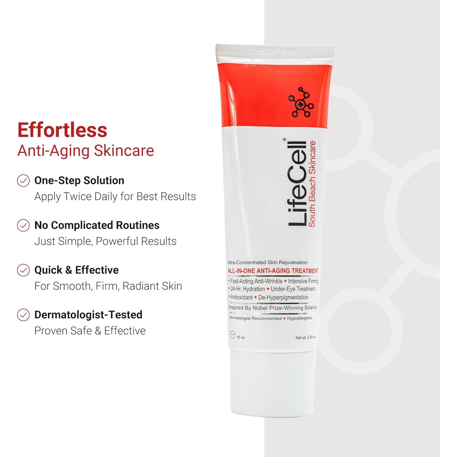 Crema Anti-Envejecimiento LifeCell 72g - Retinol y Vitamina C
