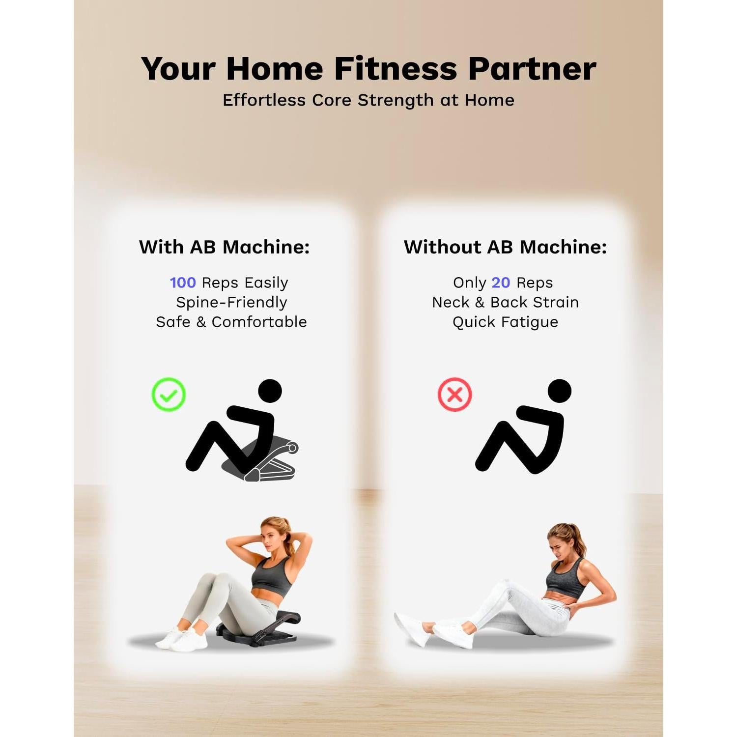 Máquina de Abdominales AIRHOP AH-AB10 Ajustable 4 Niveles