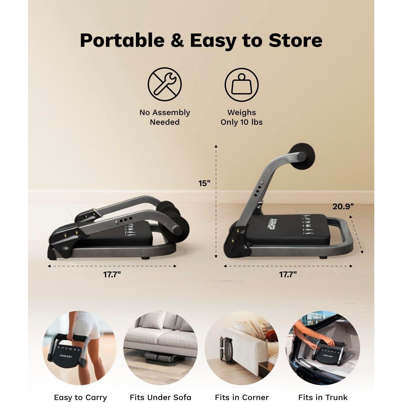 Máquina de Abdominales AIRHOP AH-AB10 Ajustable 4 Niveles