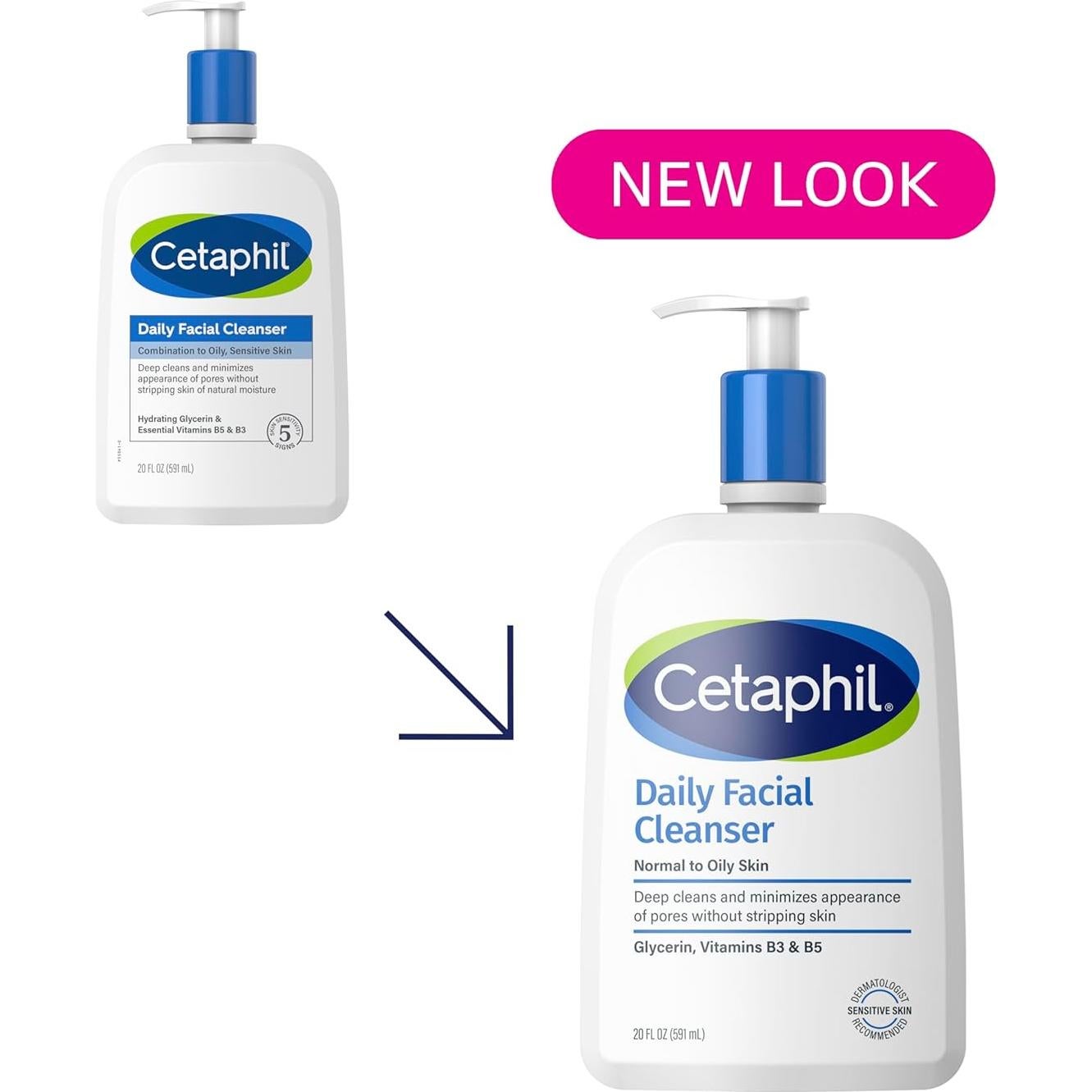 Limpiador Facial Cetaphil 567 g para Piel Sensible y Mixta