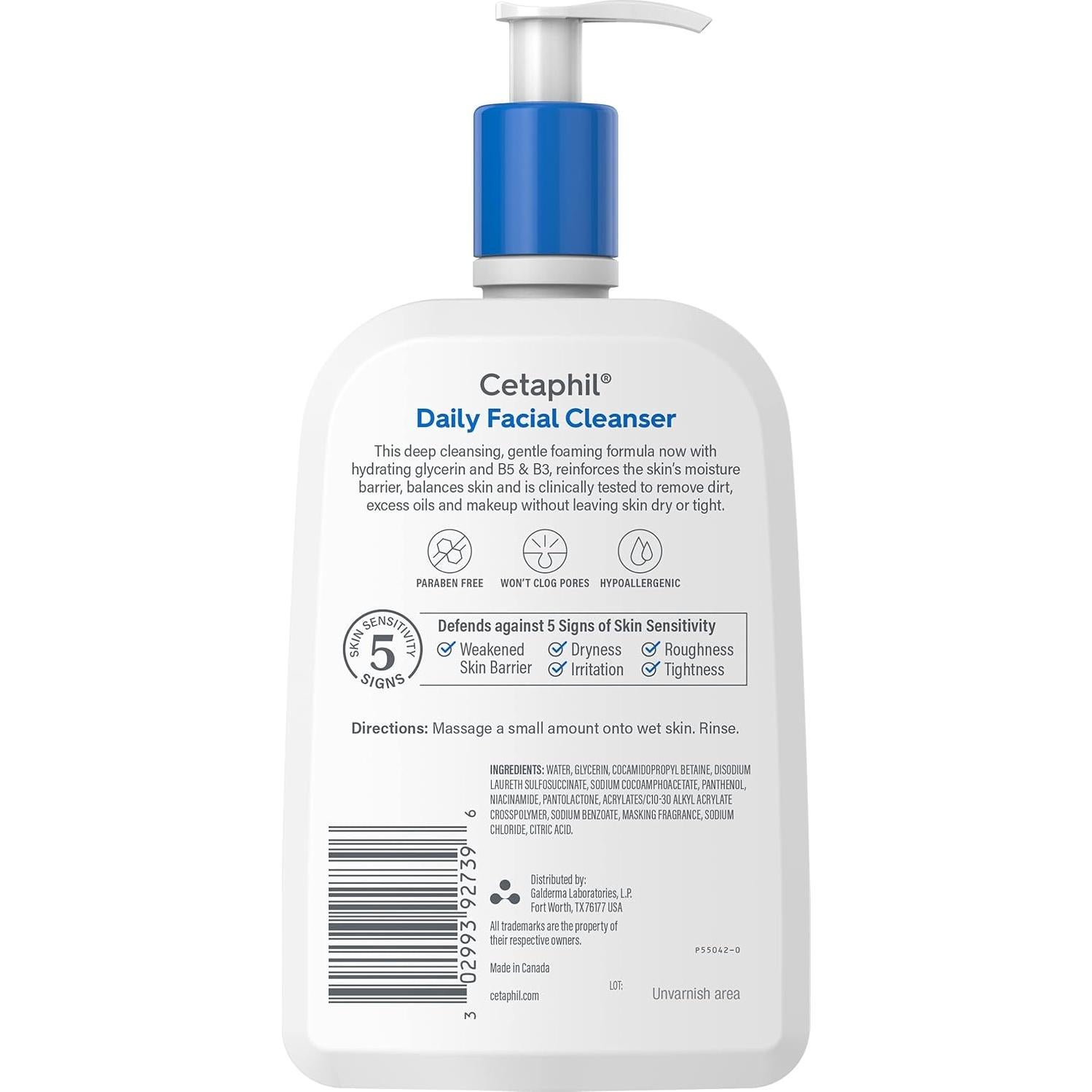 Limpiador Facial Cetaphil 567 g para Piel Sensible y Mixta
