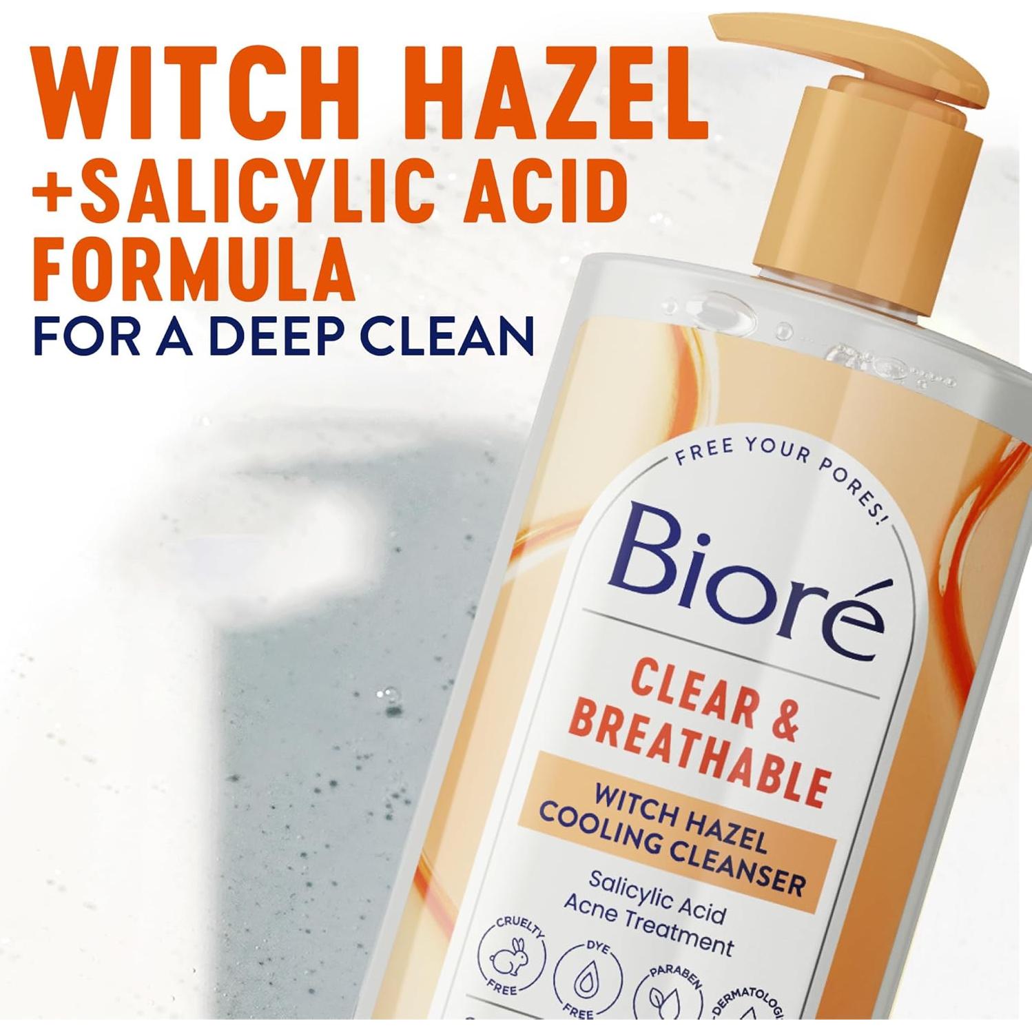 Limpiador Facial Bioré con Hamamelis 200 ml para Acné