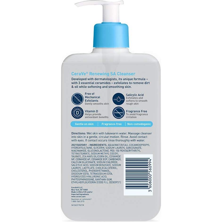 Limpiador Facial CeraVe 473 ml Ácido Salicílico Hidratante