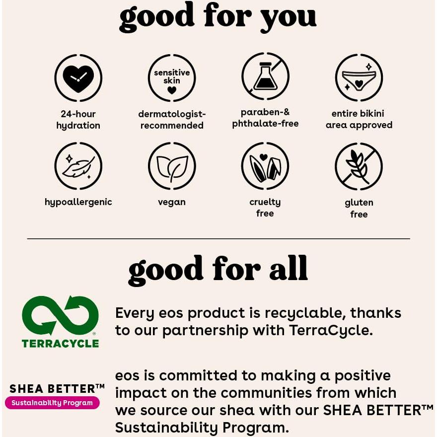 Crema de Afeitar para Mujeres eos Vainilla 396 g 2-Pack