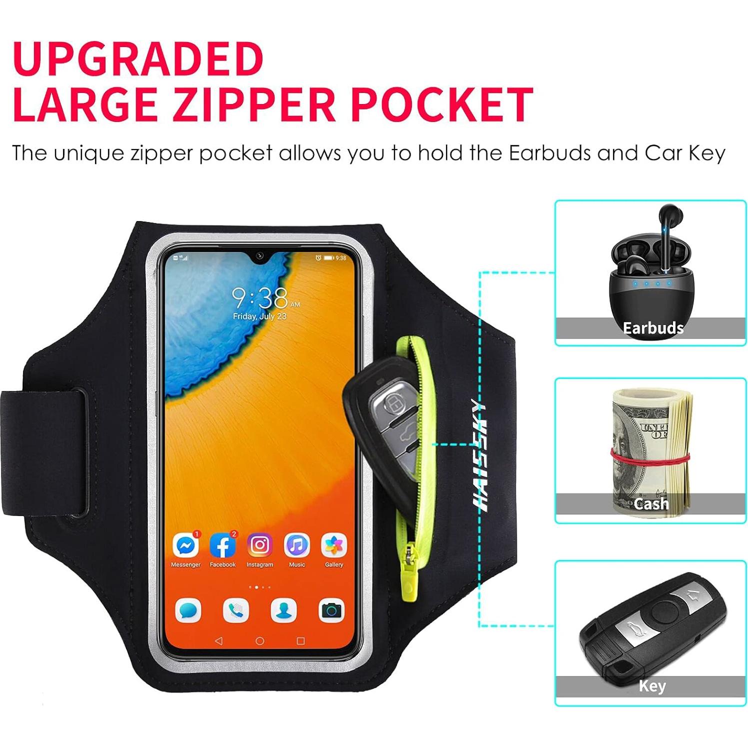 Banda de Correr HAISSKY con Soporte para Teléfono 6.7"