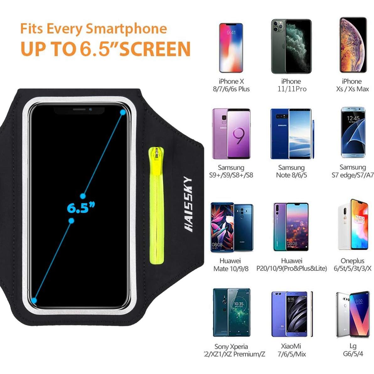 Banda de Correr HAISSKY con Soporte para Teléfono 6.7"