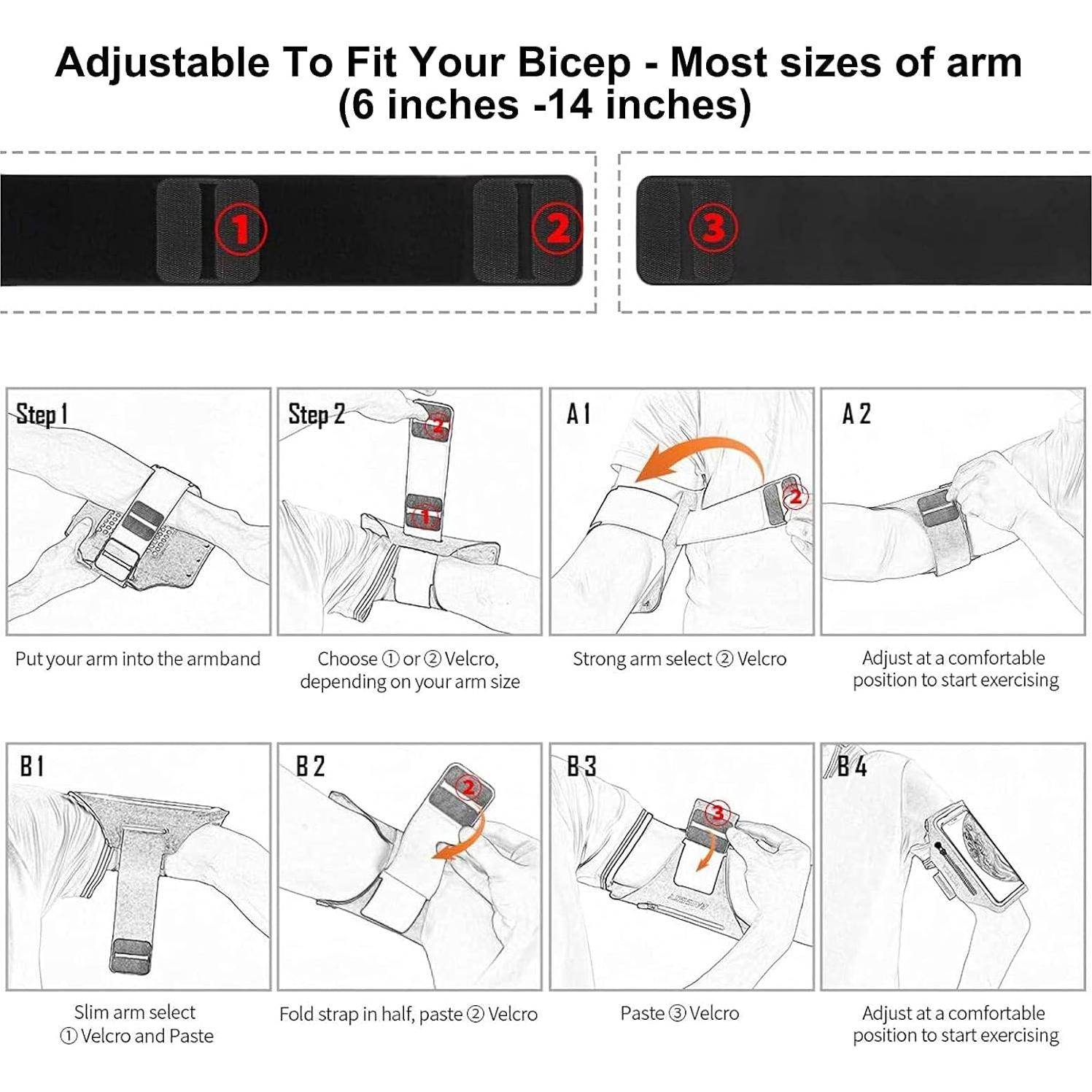 Banda de Correr HAISSKY con Soporte para Teléfono 6.7"