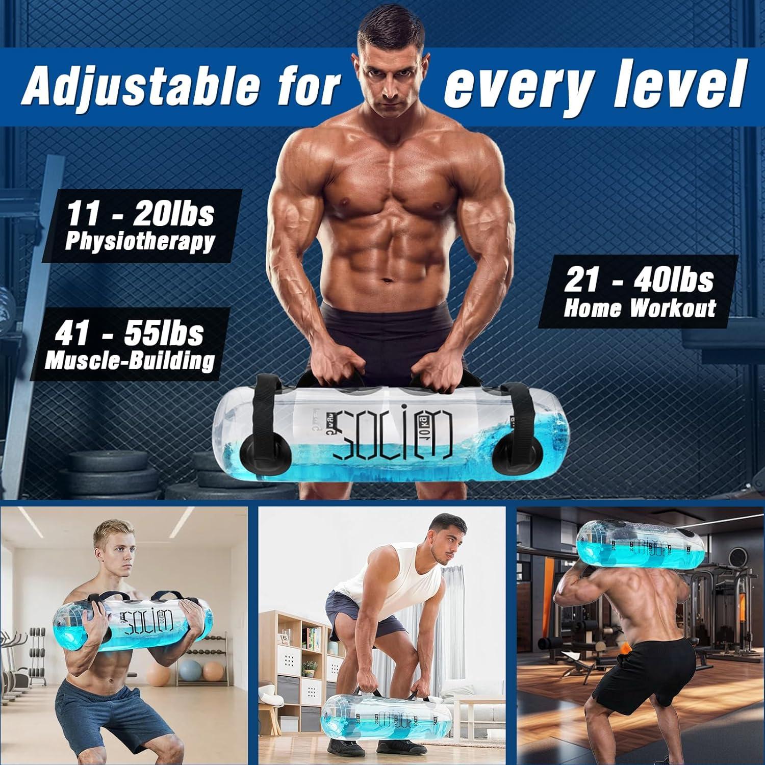 Bolsa de Agua Ajustable JIRTEMOT 15 KG para Entrenamiento