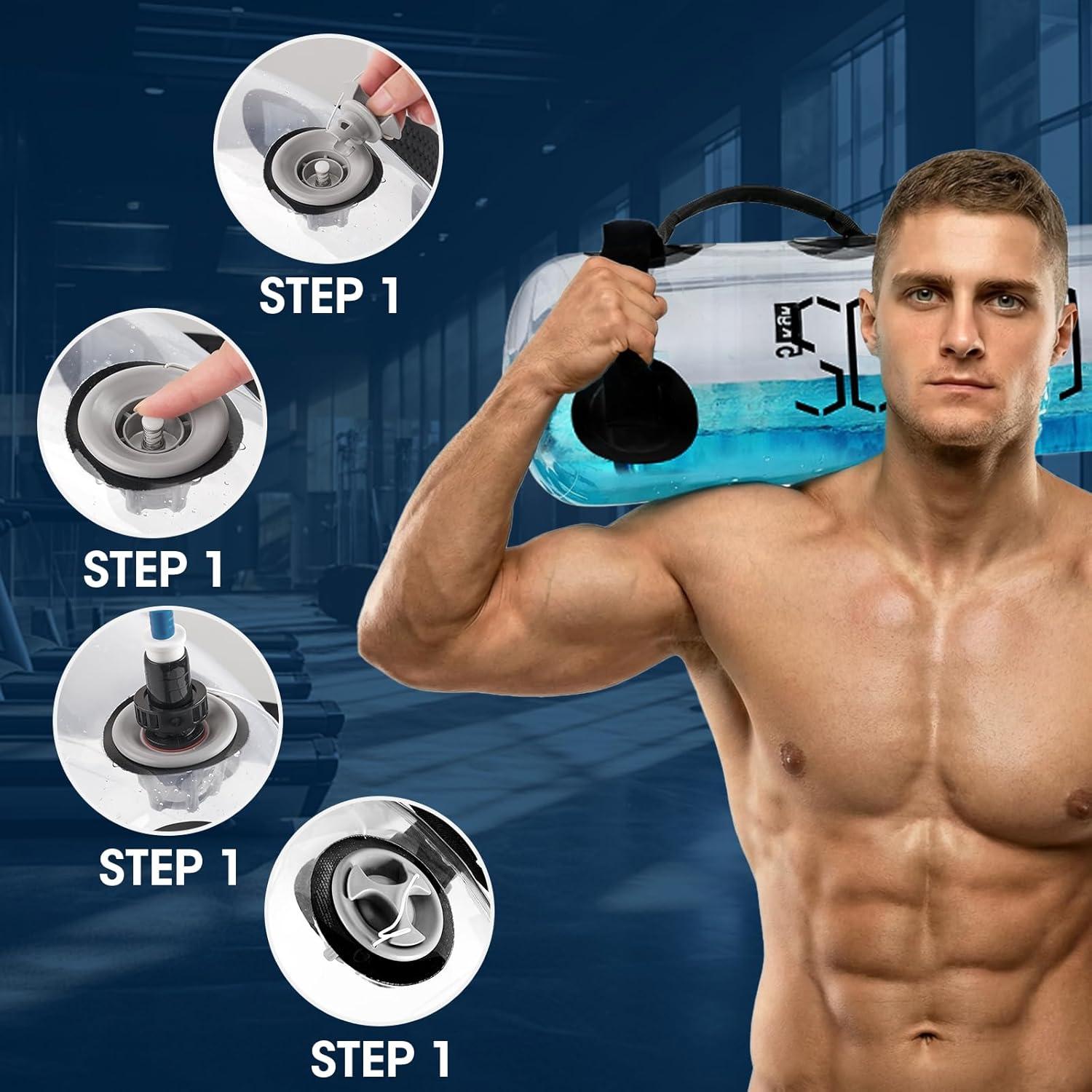 Bolsa de Agua Ajustable JIRTEMOT 15 KG para Entrenamiento