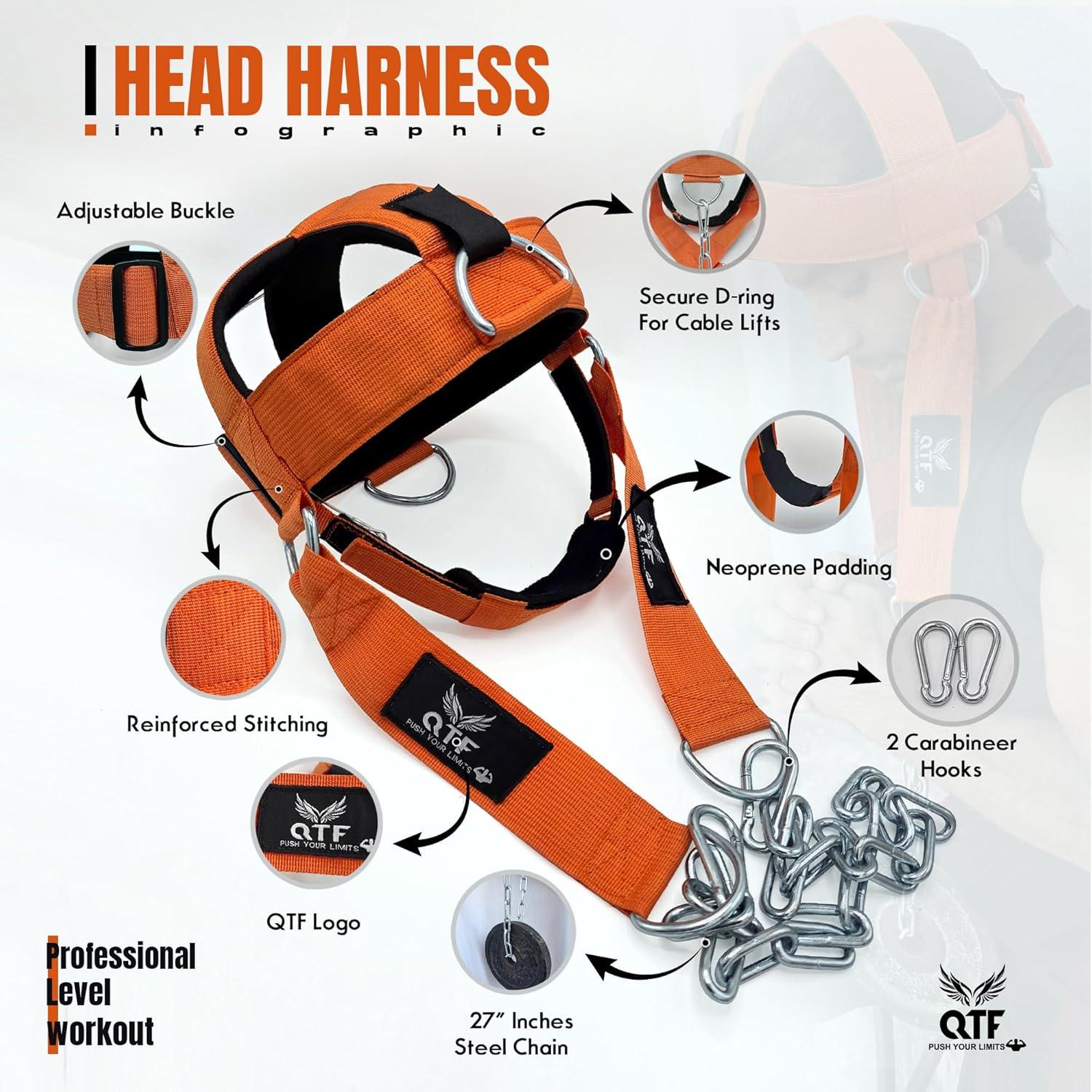 Arnés de Cuello QTF para Levantamiento de Pesas - Neopreno