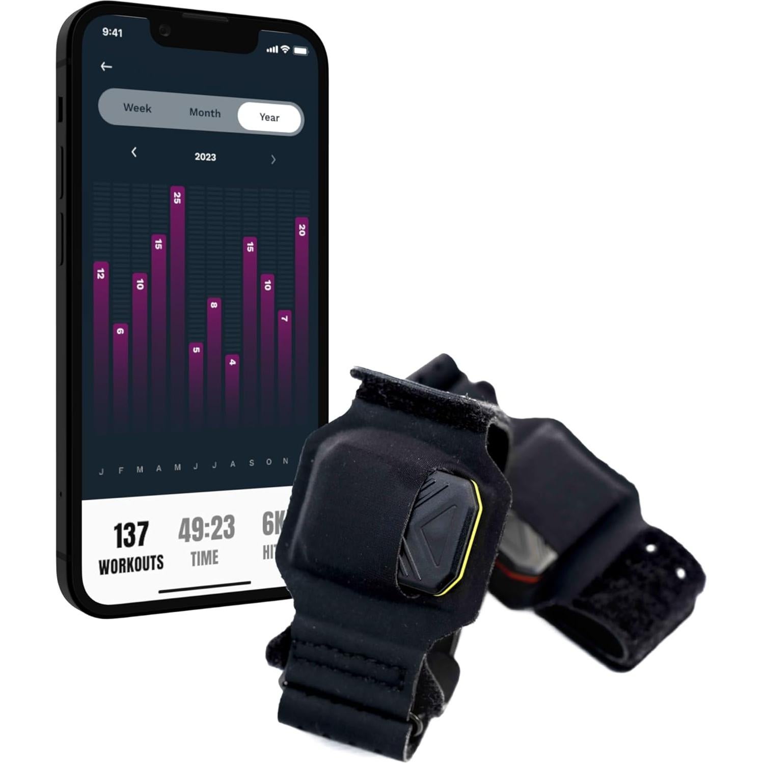 Sensores de Boxeo Bluetooth PunchLab con Correa de Seguimiento