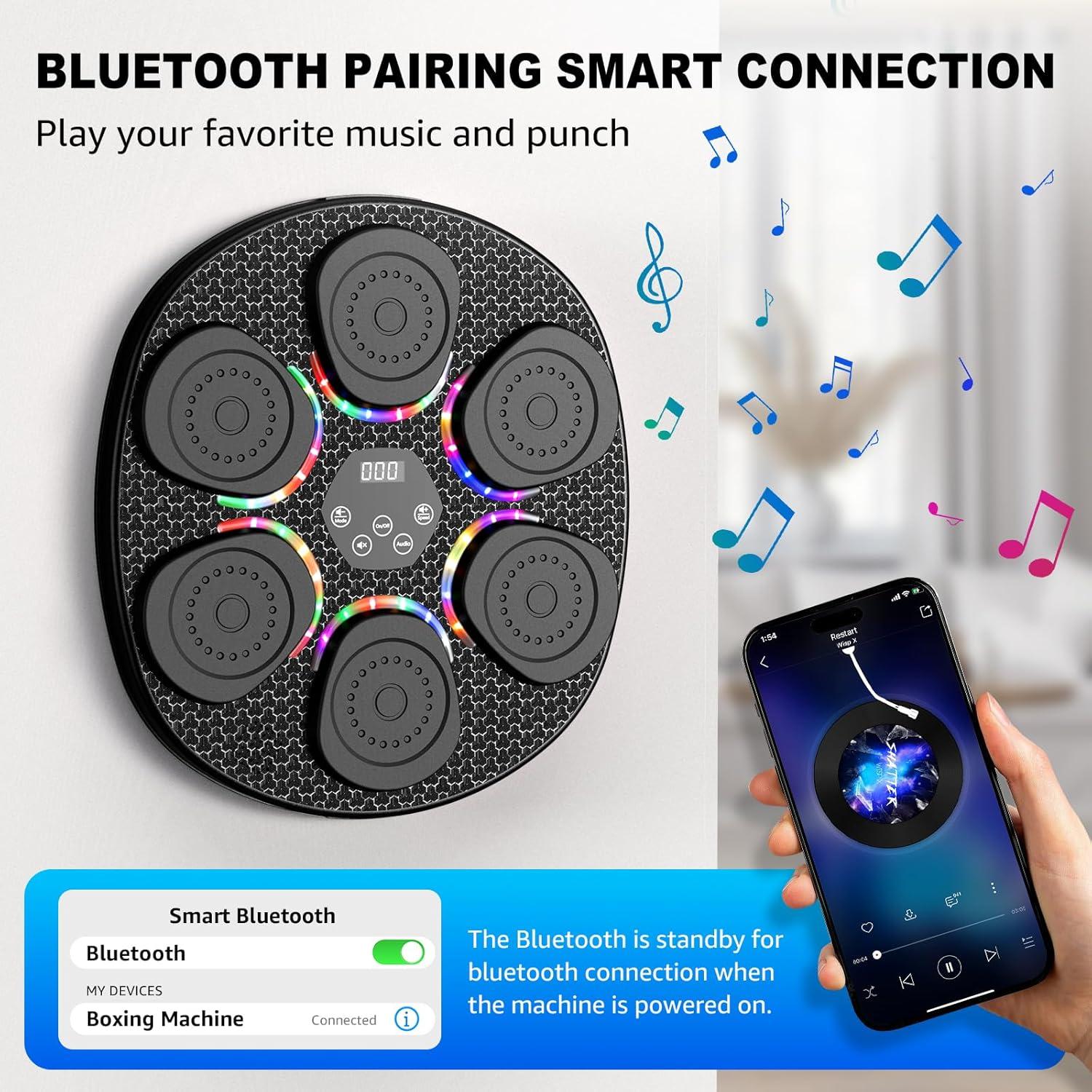 Máquina de Boxeo Musical Hlthair para Niños y Adultos, 9 Modos