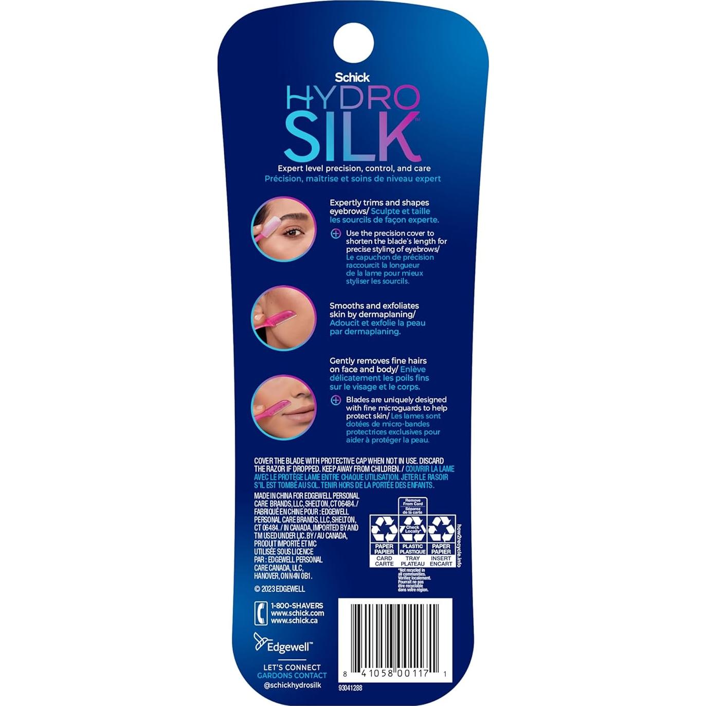 Afeitadora Facial Schick Hydro Silk Touch-Up 3 Piezas
