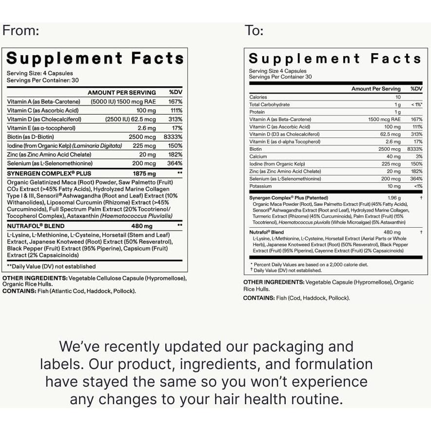 Suplemento Crecimiento Capilar Nutrafol Mujeres 45+ 1 Mes