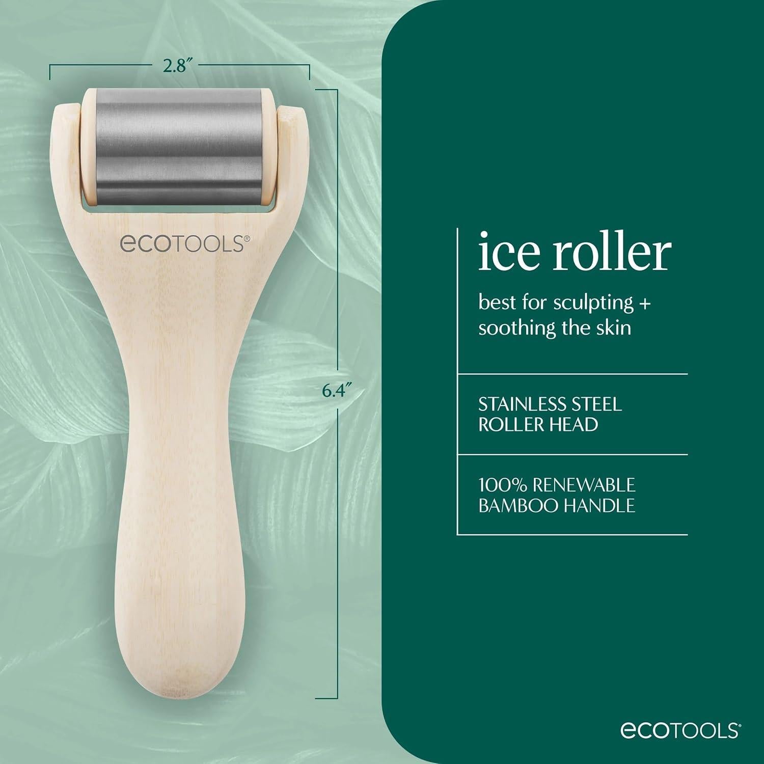 Rodillo de Hielo EcoTools para Cara y Cuello, Acero Inoxidable