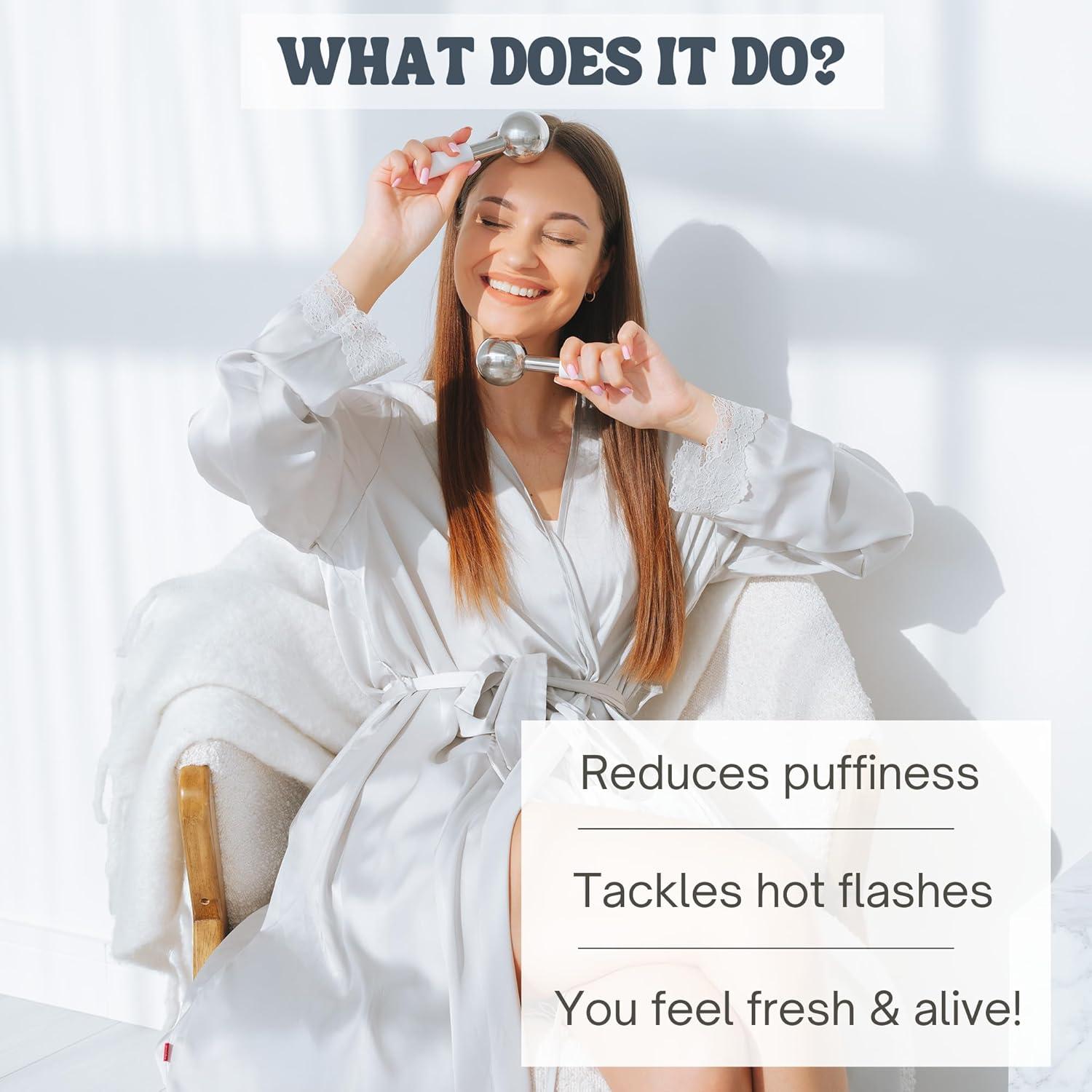 Esferas de Hielo Eli con Amor - Rodillo Facial 2X - Blanco