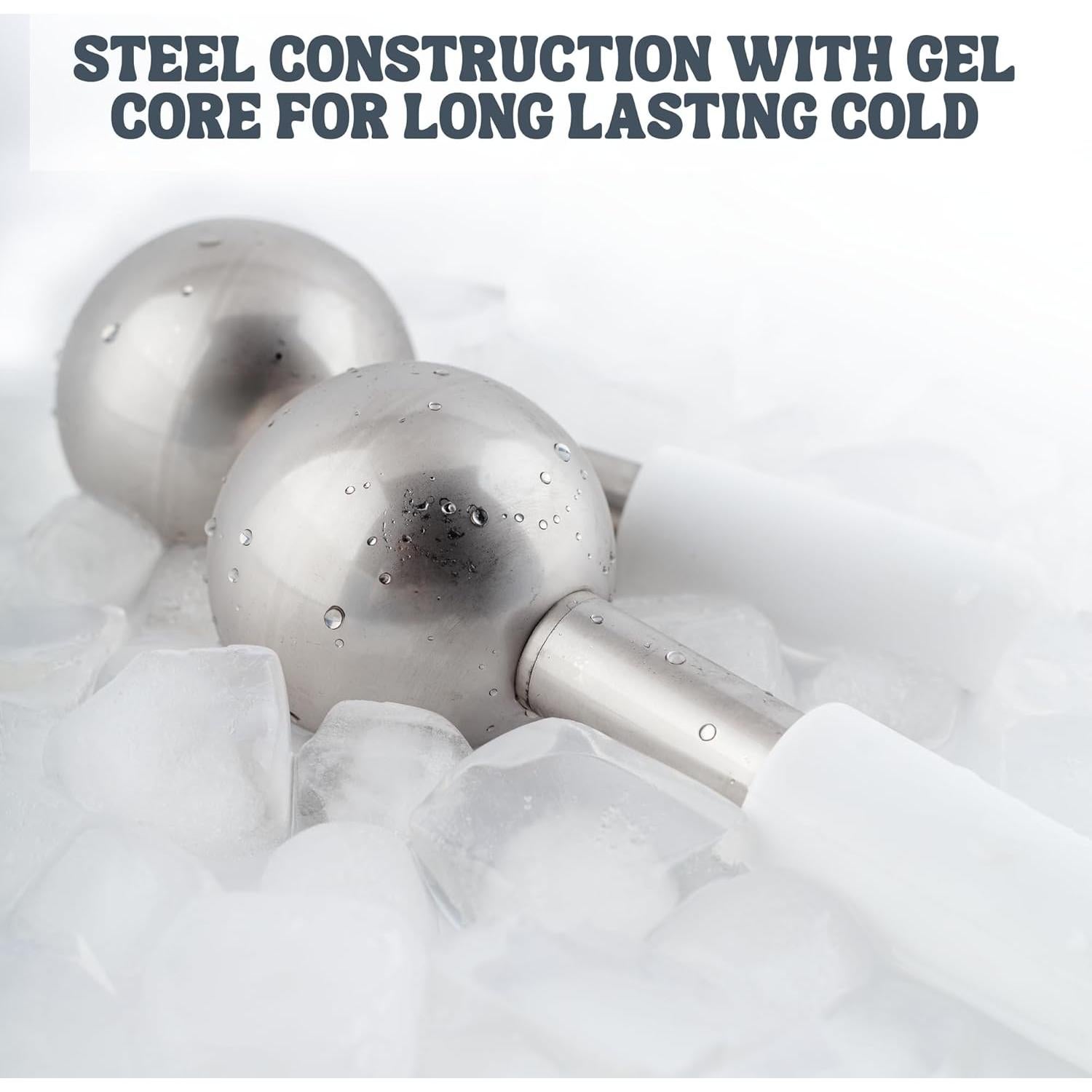 Esferas de Hielo Eli con Amor - Rodillo Facial 2X - Blanco